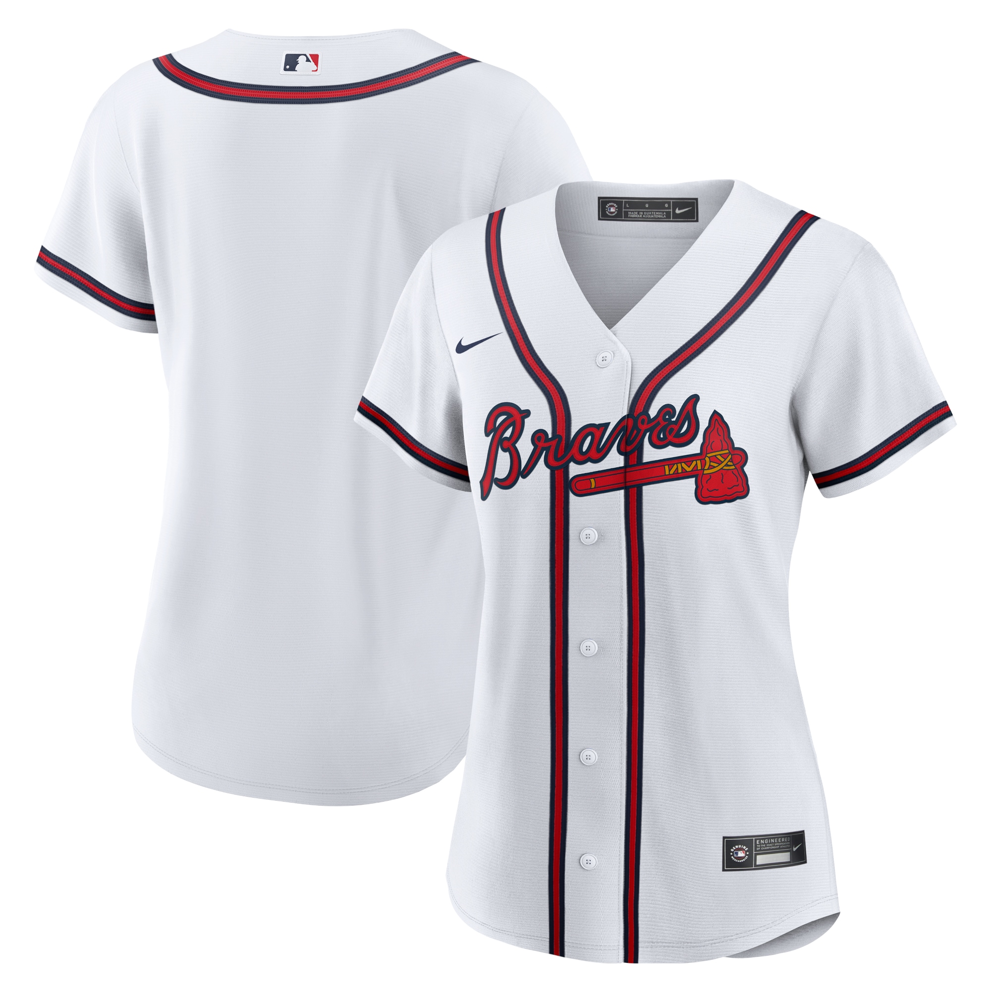 Women's Atlanta Braves White Home Team Jersey