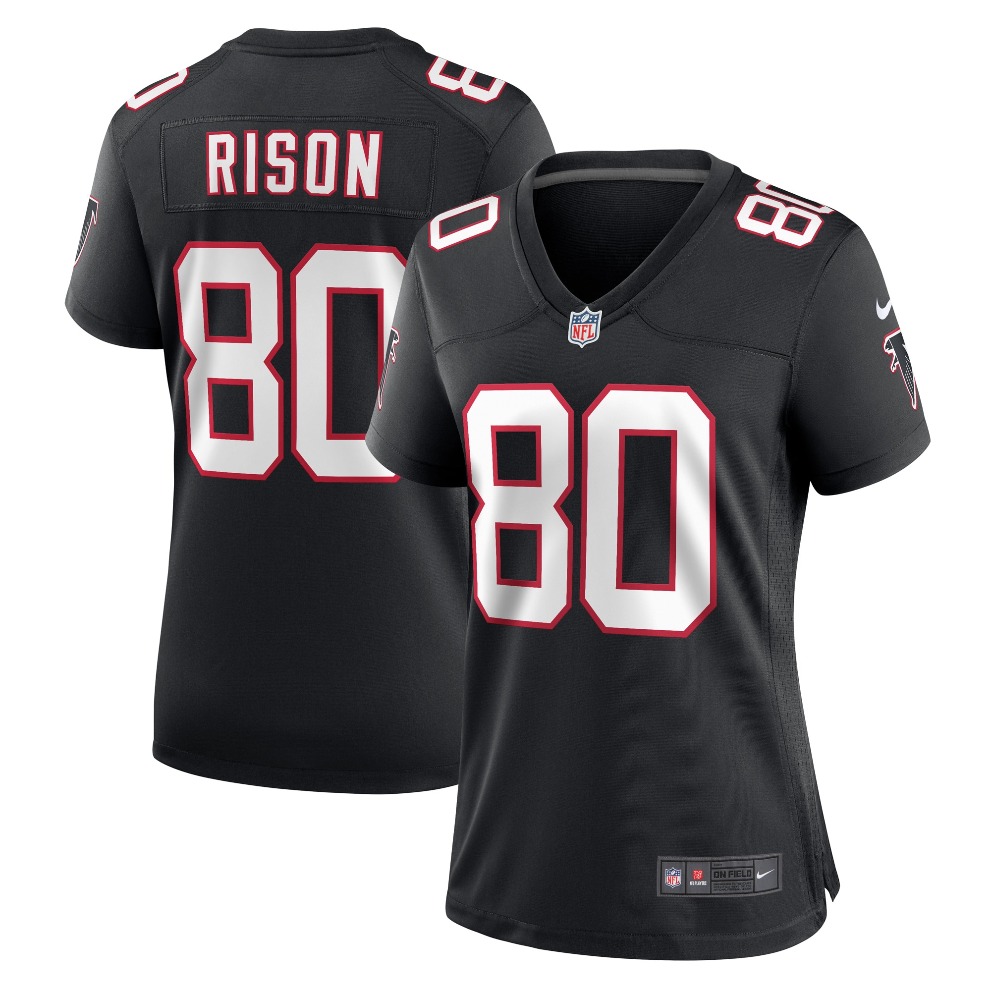Women's Atlanta Falcons Andre Rison Black Retired Player Jersey Js6375