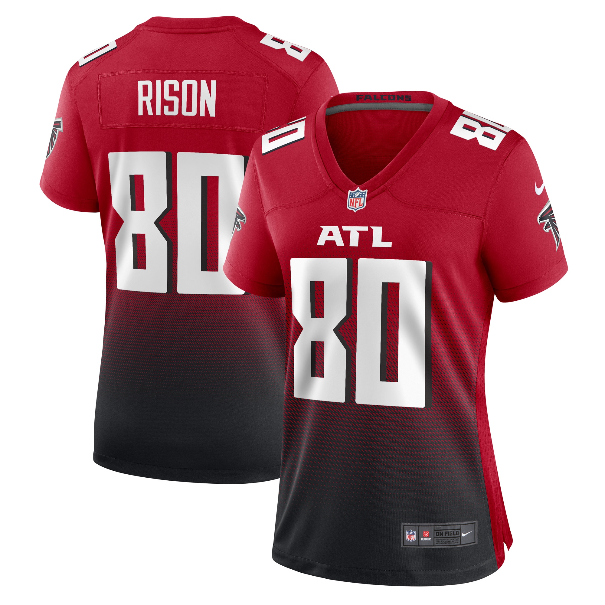 Women's Atlanta Falcons Andre Rison Red Retired Player Jersey Js5496