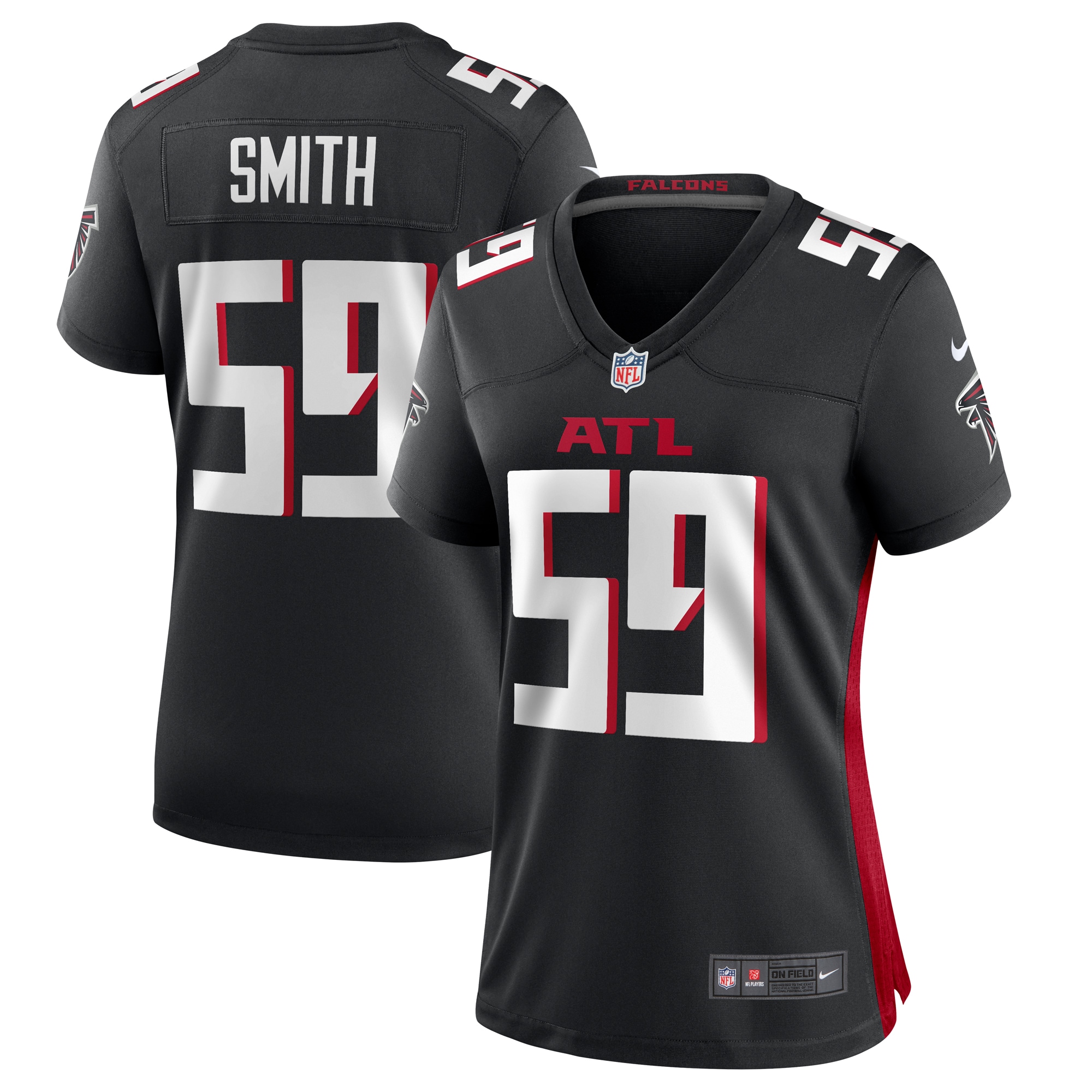 Women's Atlanta Falcons Andre Smith Black Game Jersey Js6629