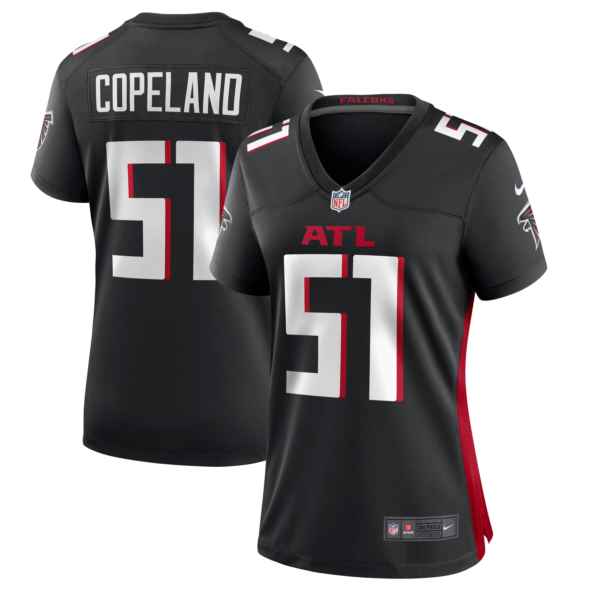 Women's Atlanta Falcons Brandon Copeland Black Game Player Jersey Js3023