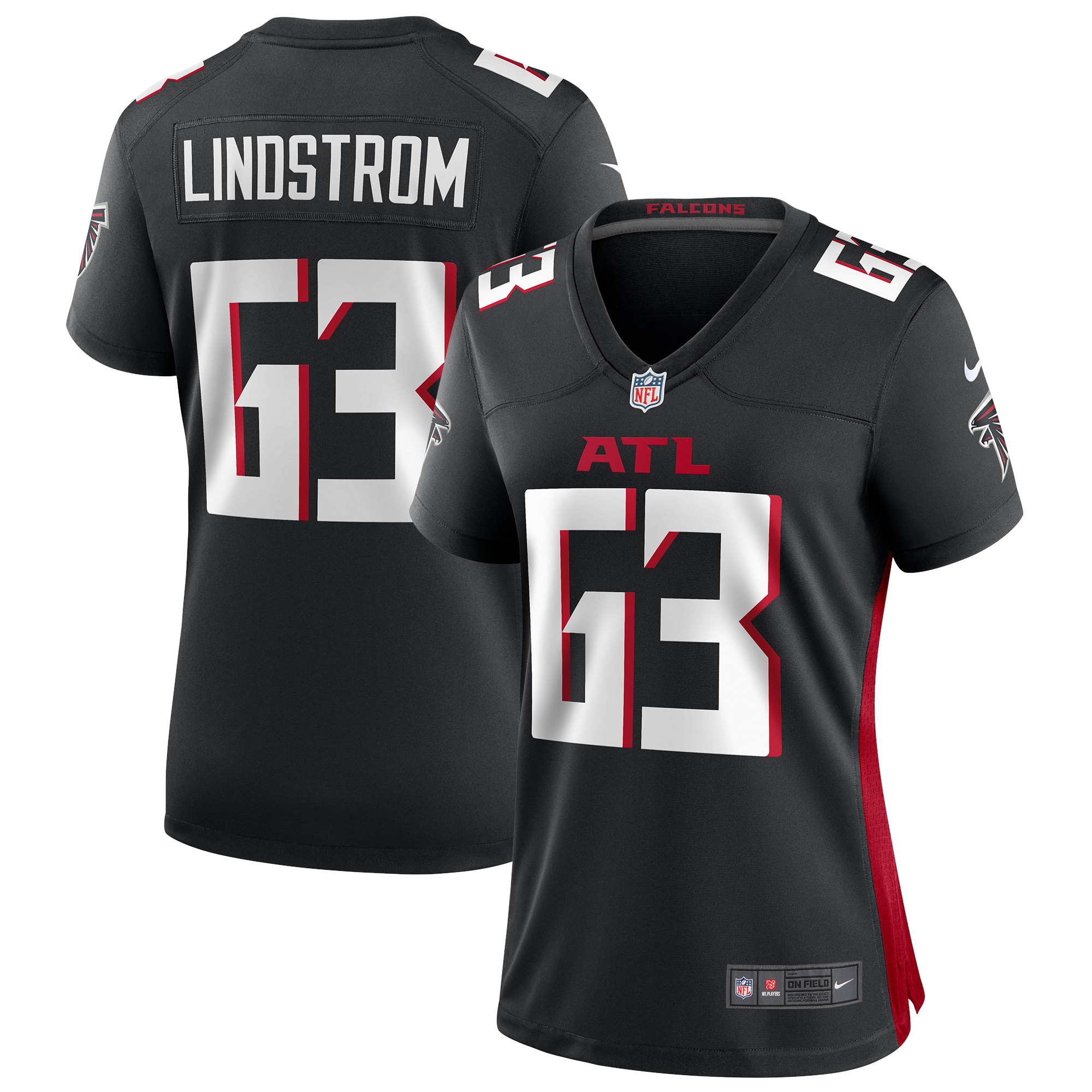 Women's Atlanta Falcons Chris Lindstrom Black Game Jersey Js8029