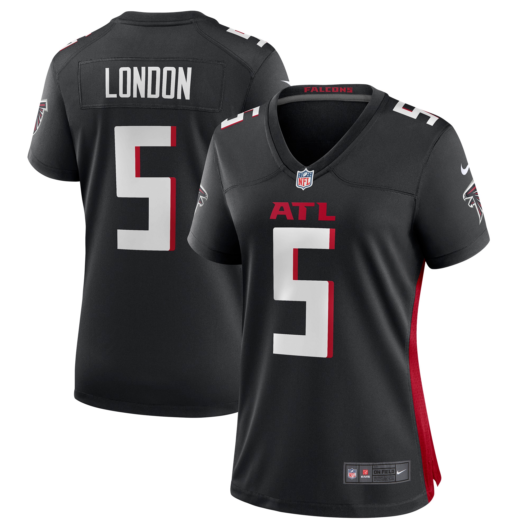 Women's Atlanta Falcons Drake London Black Player Game Jersey Js6891