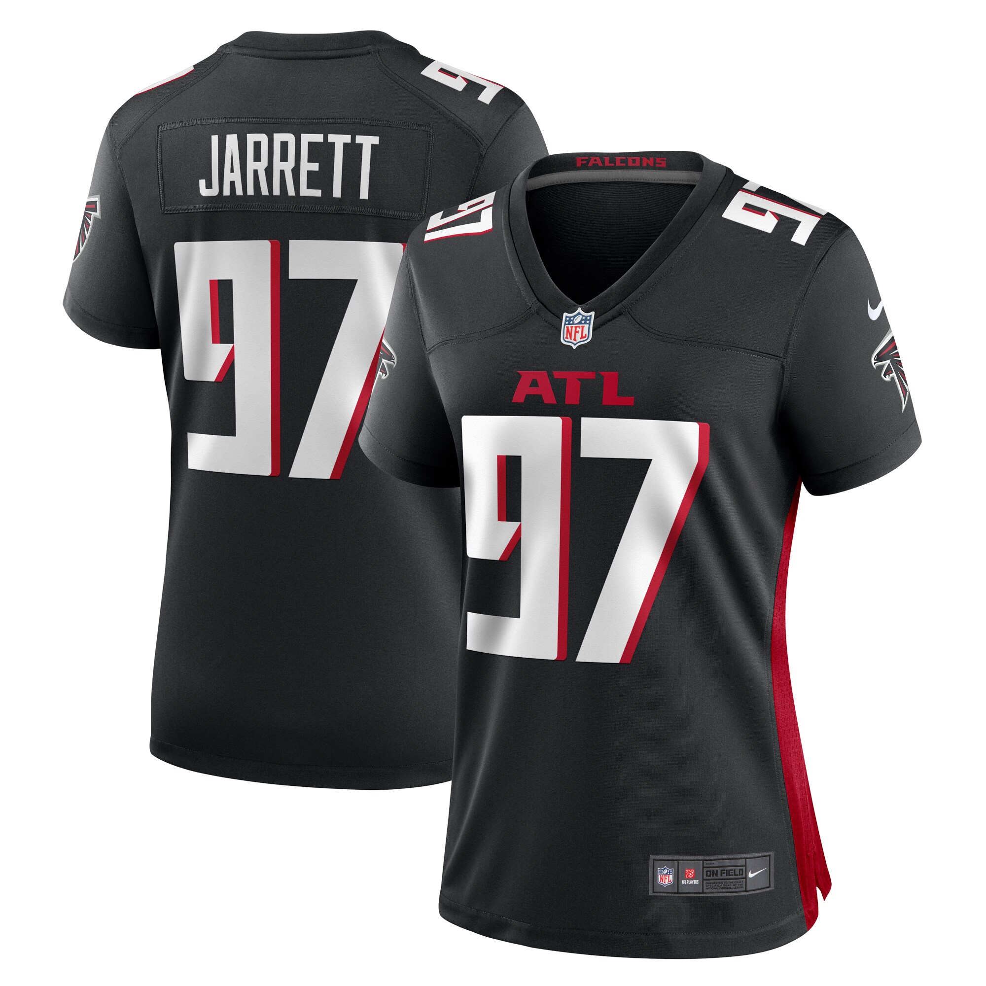 Women's Atlanta Falcons Grady Jarrett Black Game Jersey Js8233