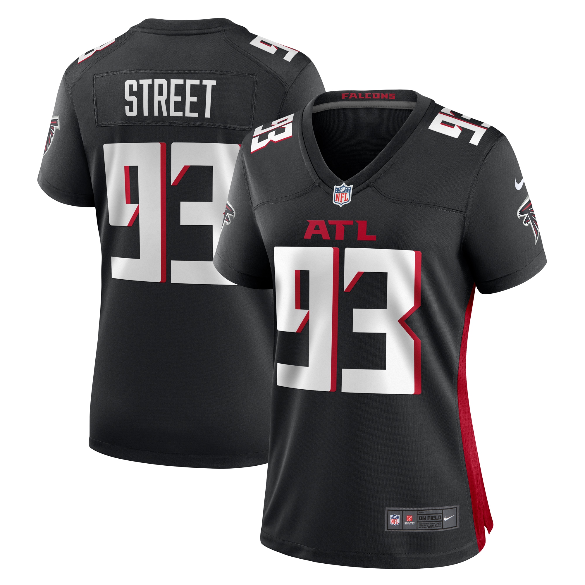 Women's Atlanta Falcons Kentavius Street Black Game Jersey Js9801