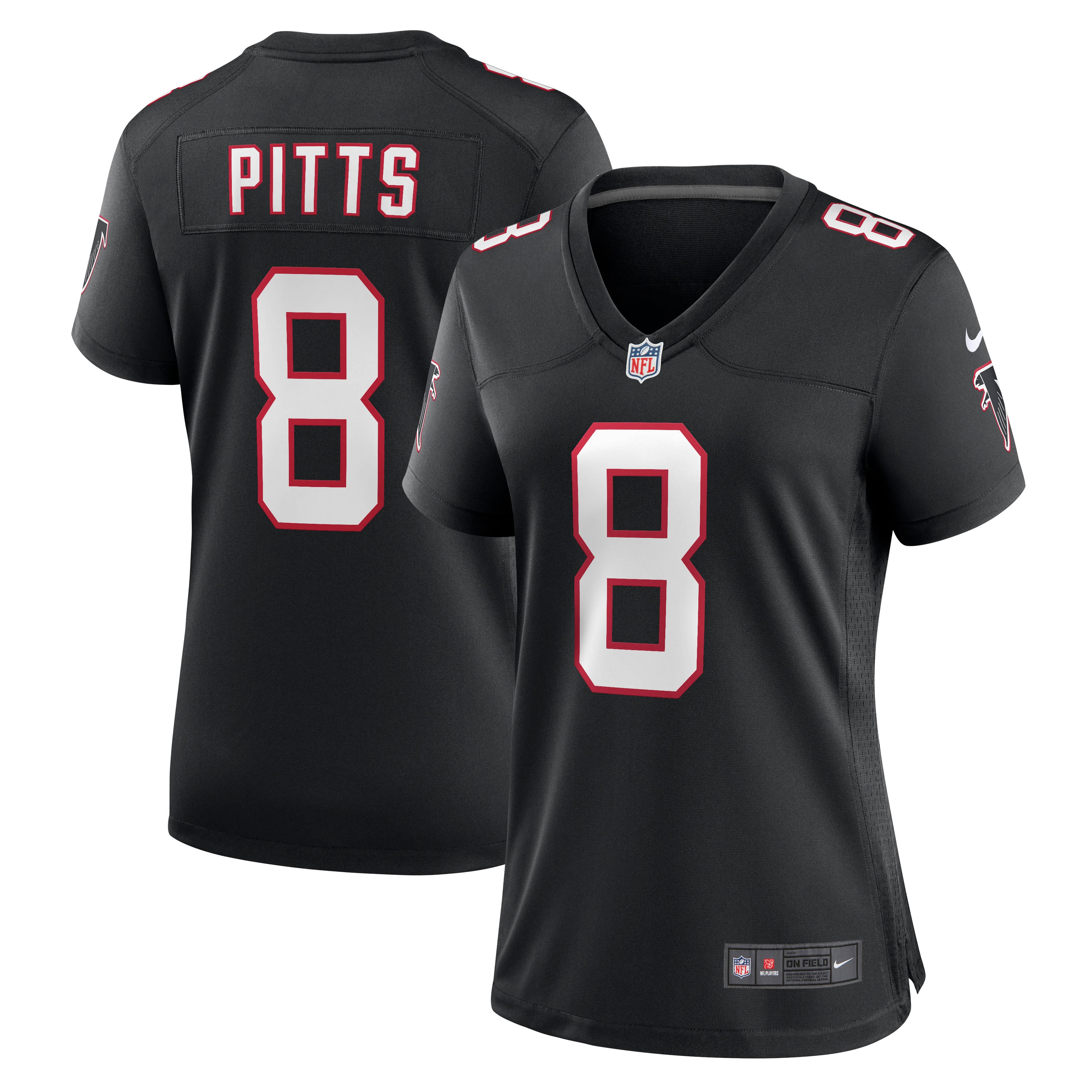 Women's Atlanta Falcons Kyle Pitts Black Game Jersey Js7636