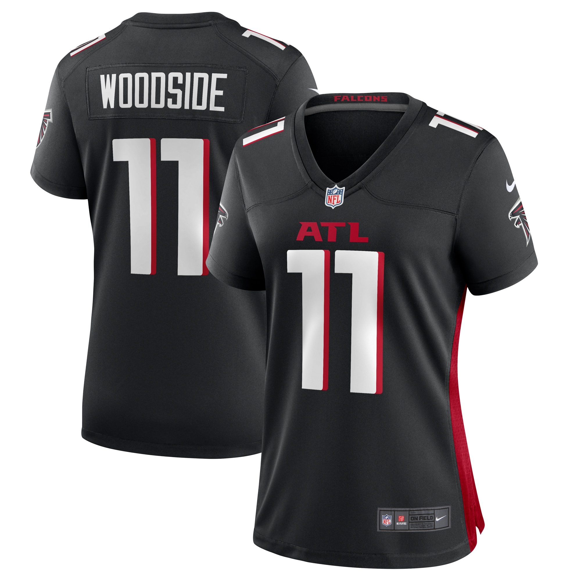 Women's Atlanta Falcons Logan Woodside Black Team Game Jersey Js8839