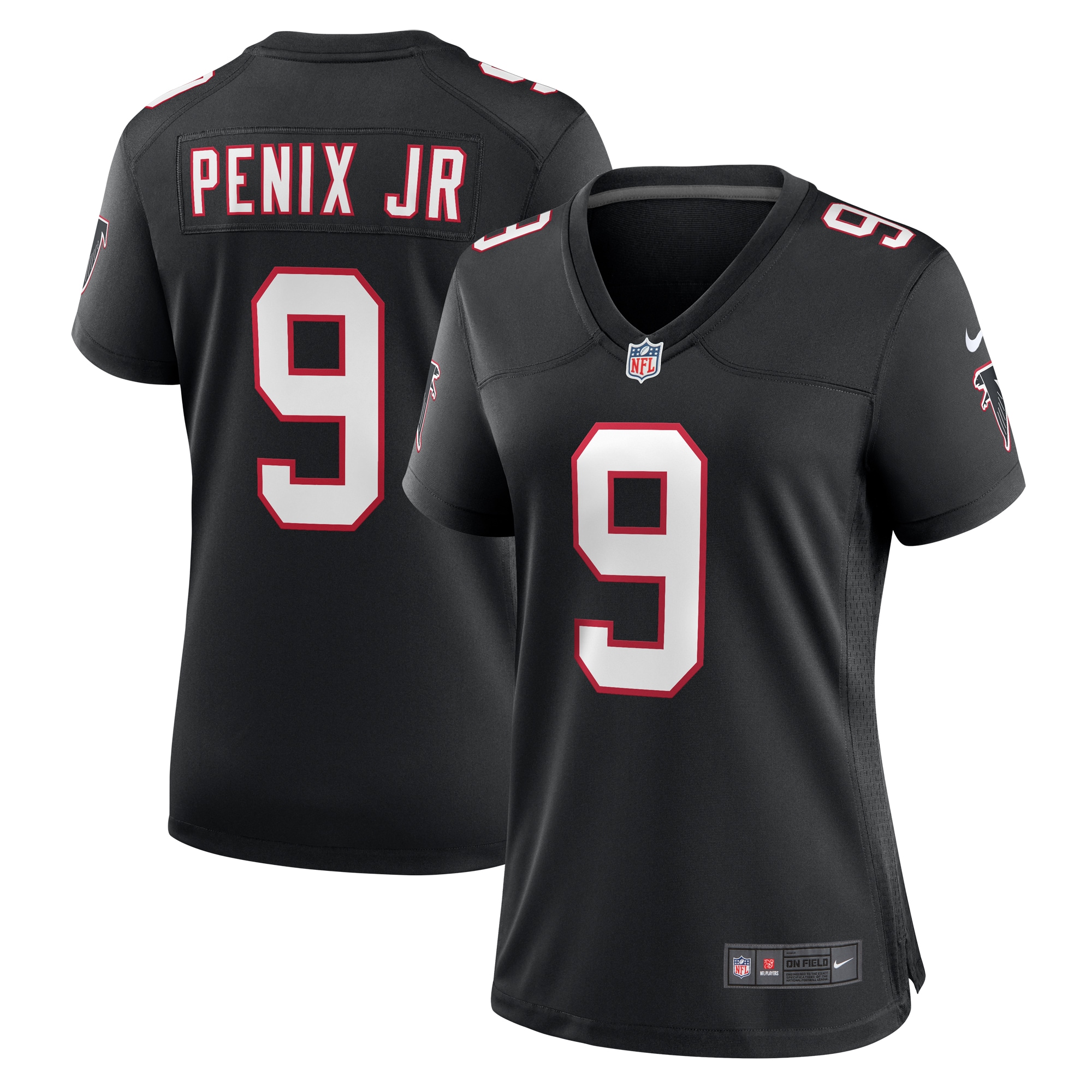 Women's Atlanta Falcons Michael Penix Jr. Black Throwback Game Jersey Js2265