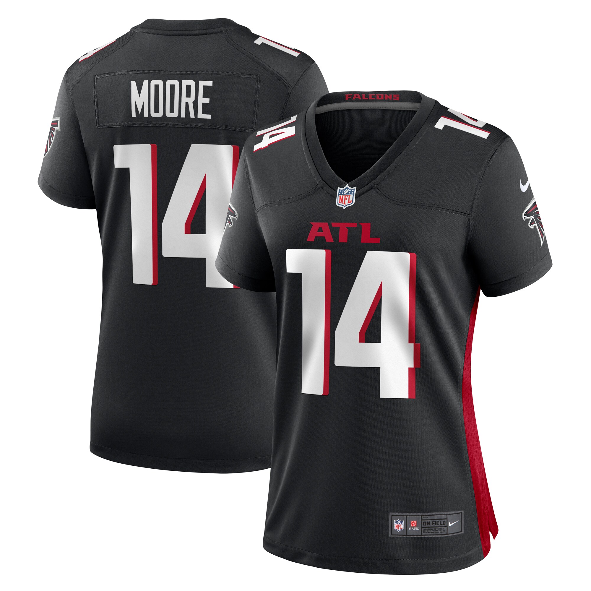 Women's Atlanta Falcons Rondale Moore Black Game Jersey Js2757