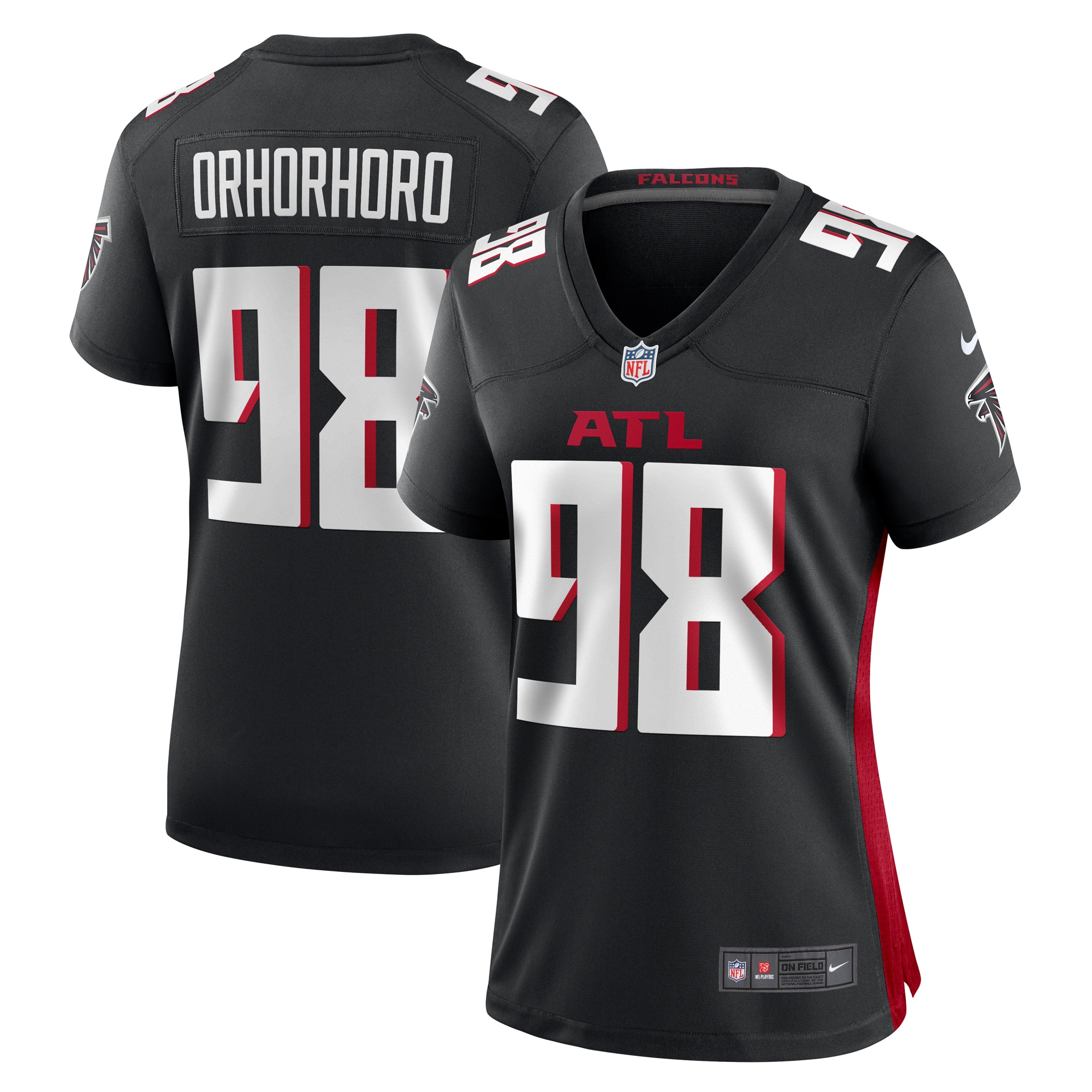Women's Atlanta Falcons Ruke Orhorhoro Black Game Jersey Js7501