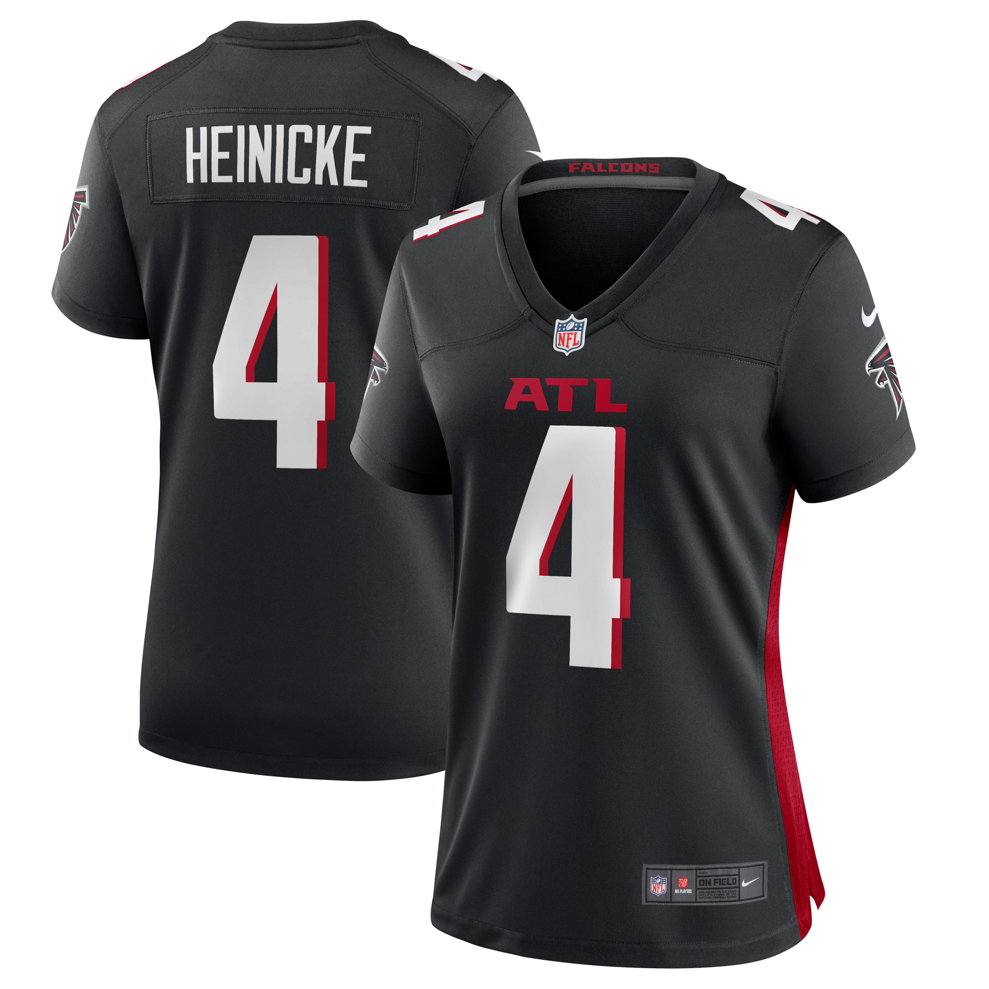 Women's Atlanta Falcons Taylor Heinicke Black Game Player Jersey Js6221