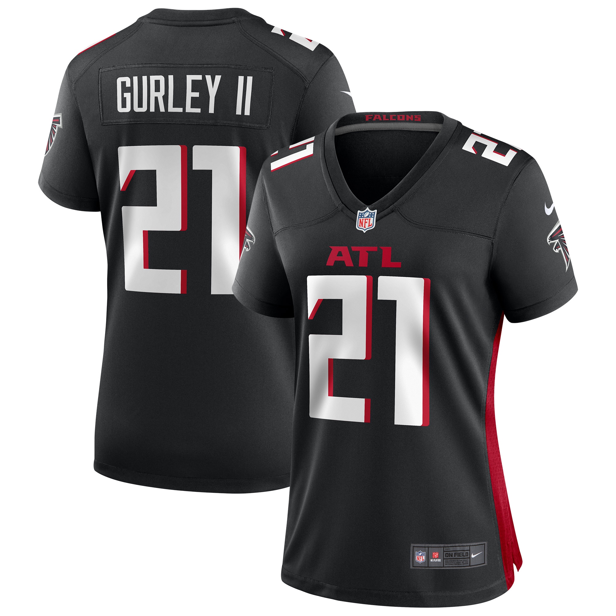 Women's Atlanta Falcons Todd Gurley Ii Black Game Jersey Js9975