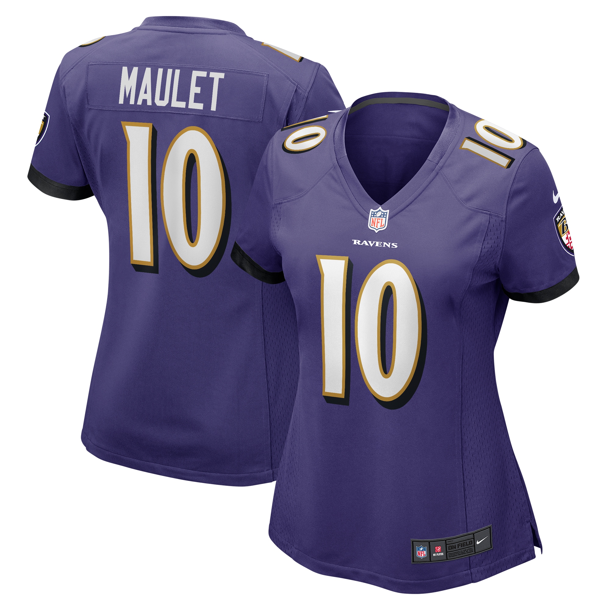 Women's Baltimore Ravens Arthur Maulet Purple Game Jersey Js9542