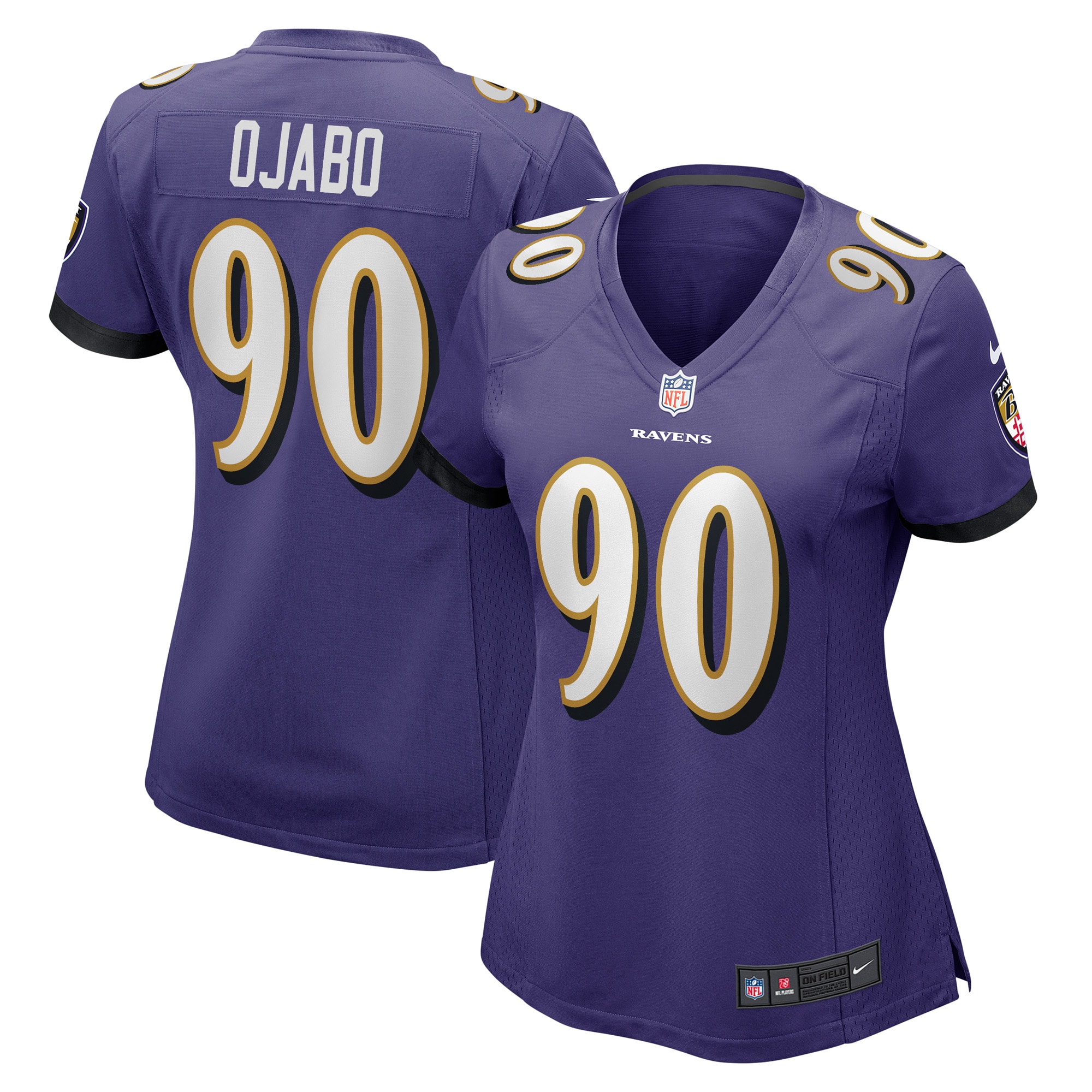 Women's Baltimore Ravens David Ojabo Purple Game Player Jersey Js8094