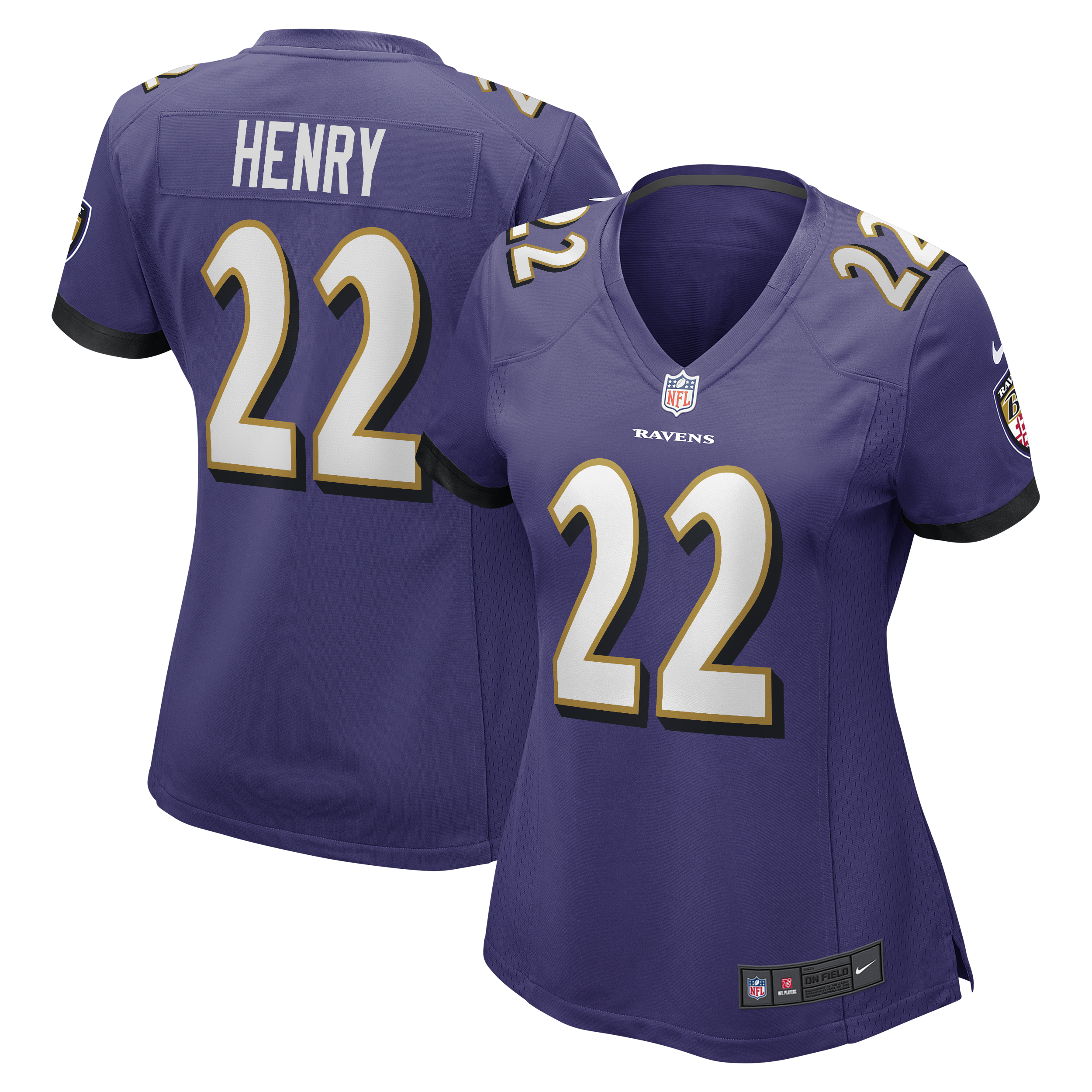 Women's Baltimore Ravens Derrick Henry Purple Game Player Jersey Js8922