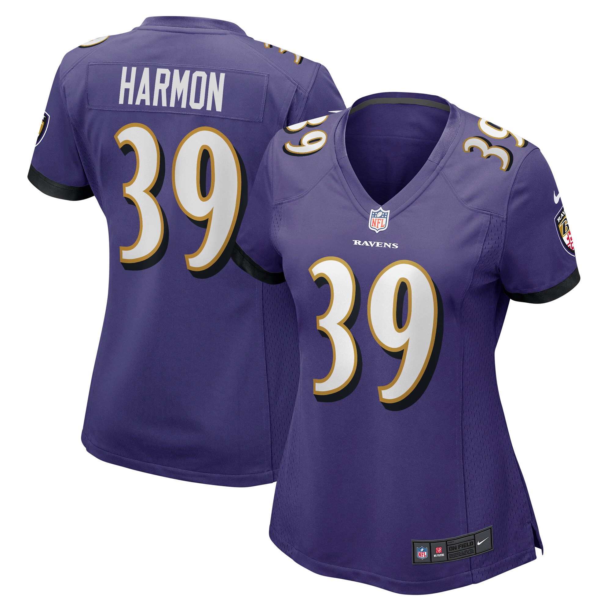 Women's Baltimore Ravens Duron Harmon Purple Game Jersey Js1226