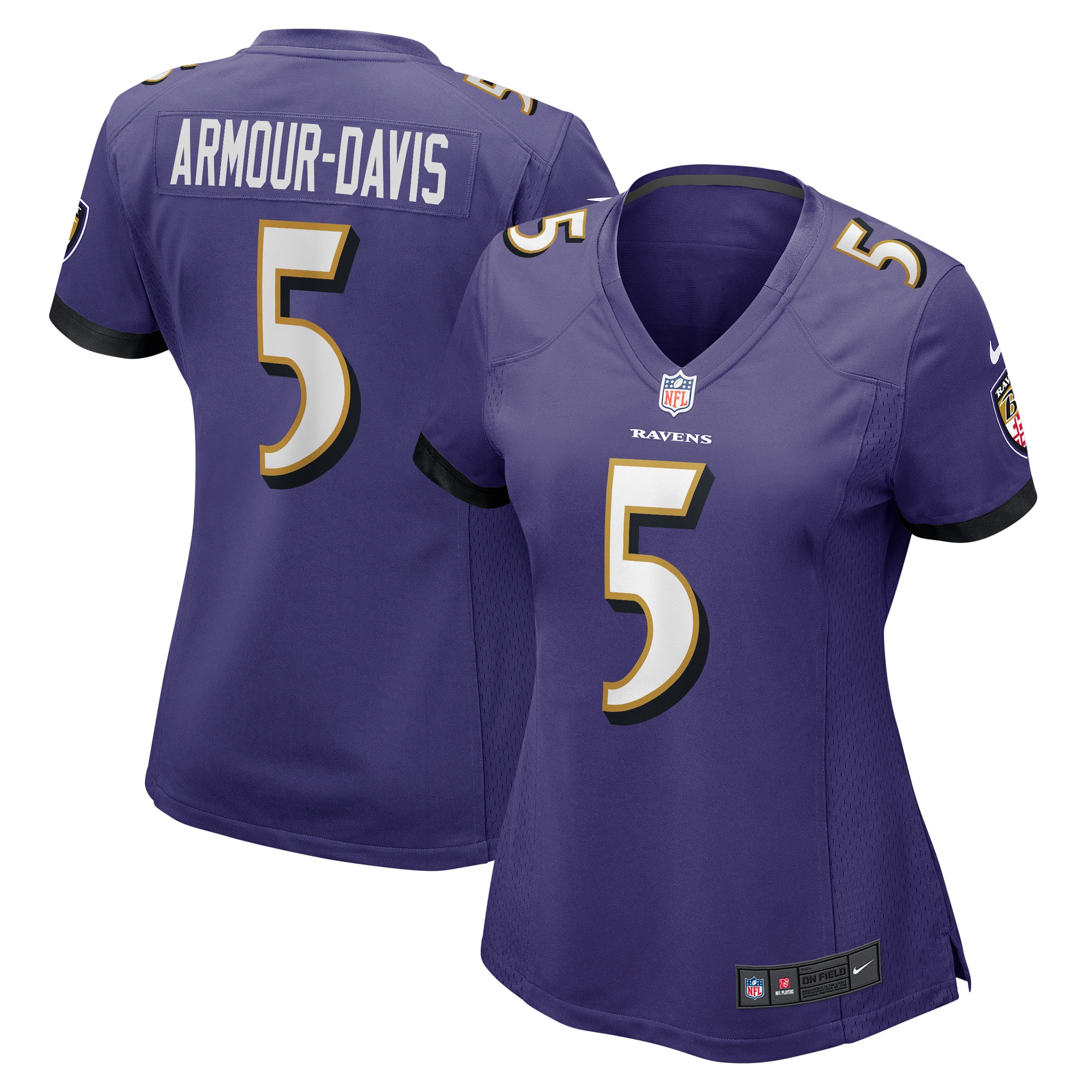 Women's Baltimore Ravens Jalyn Armour-davis Purple Game Player Jersey Js8934