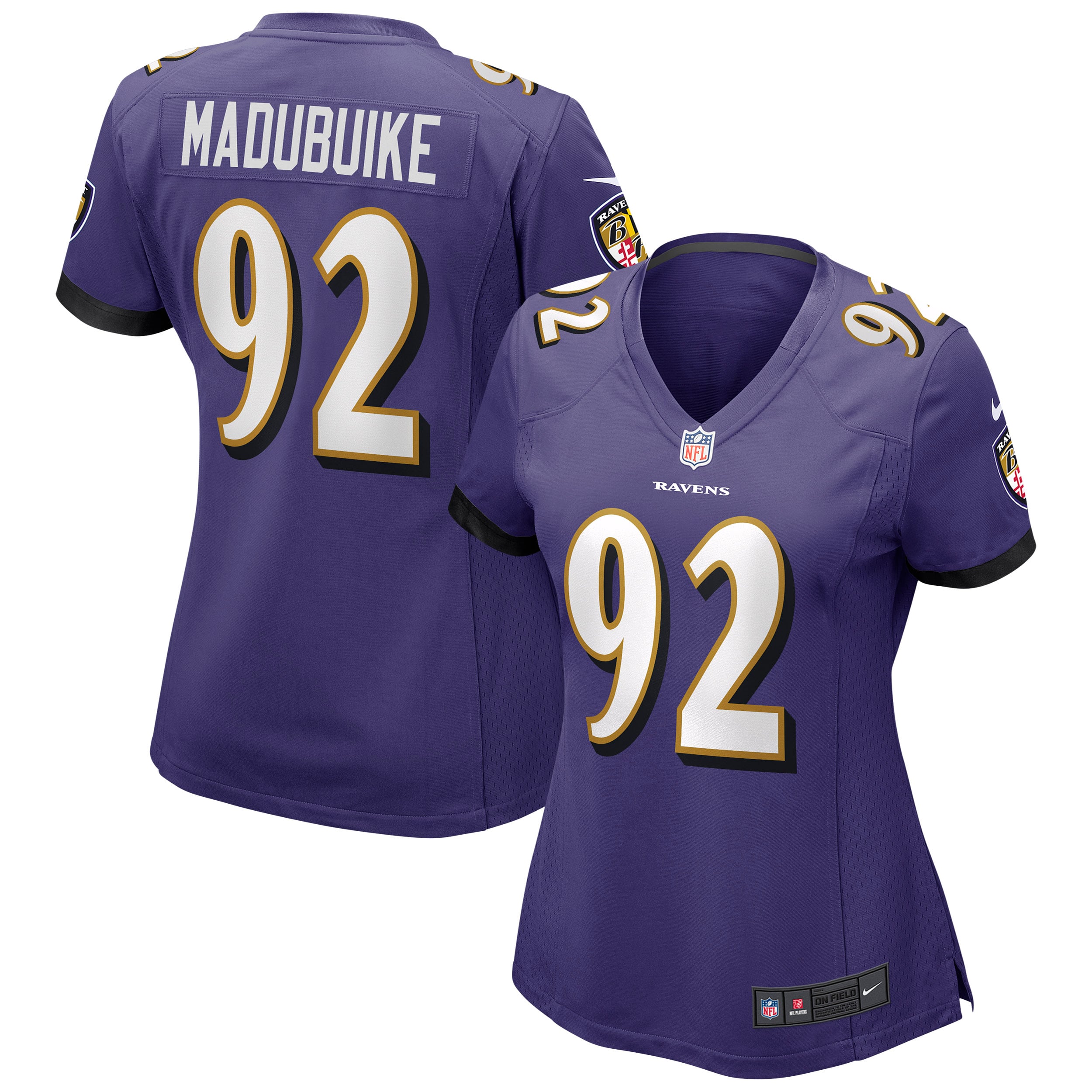 Women's Baltimore Ravens Justin Madubuike Purple Game Jersey Js9758
