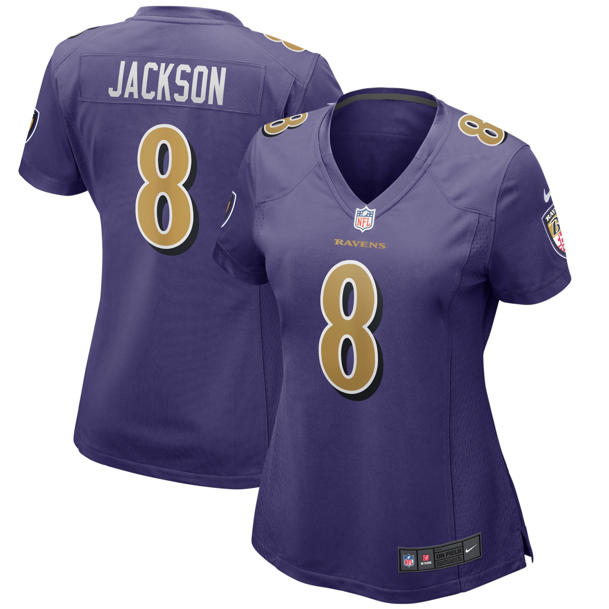 Women's Baltimore Ravens Lamar Jackson Purple Alternate Game Player Jersey Js3518