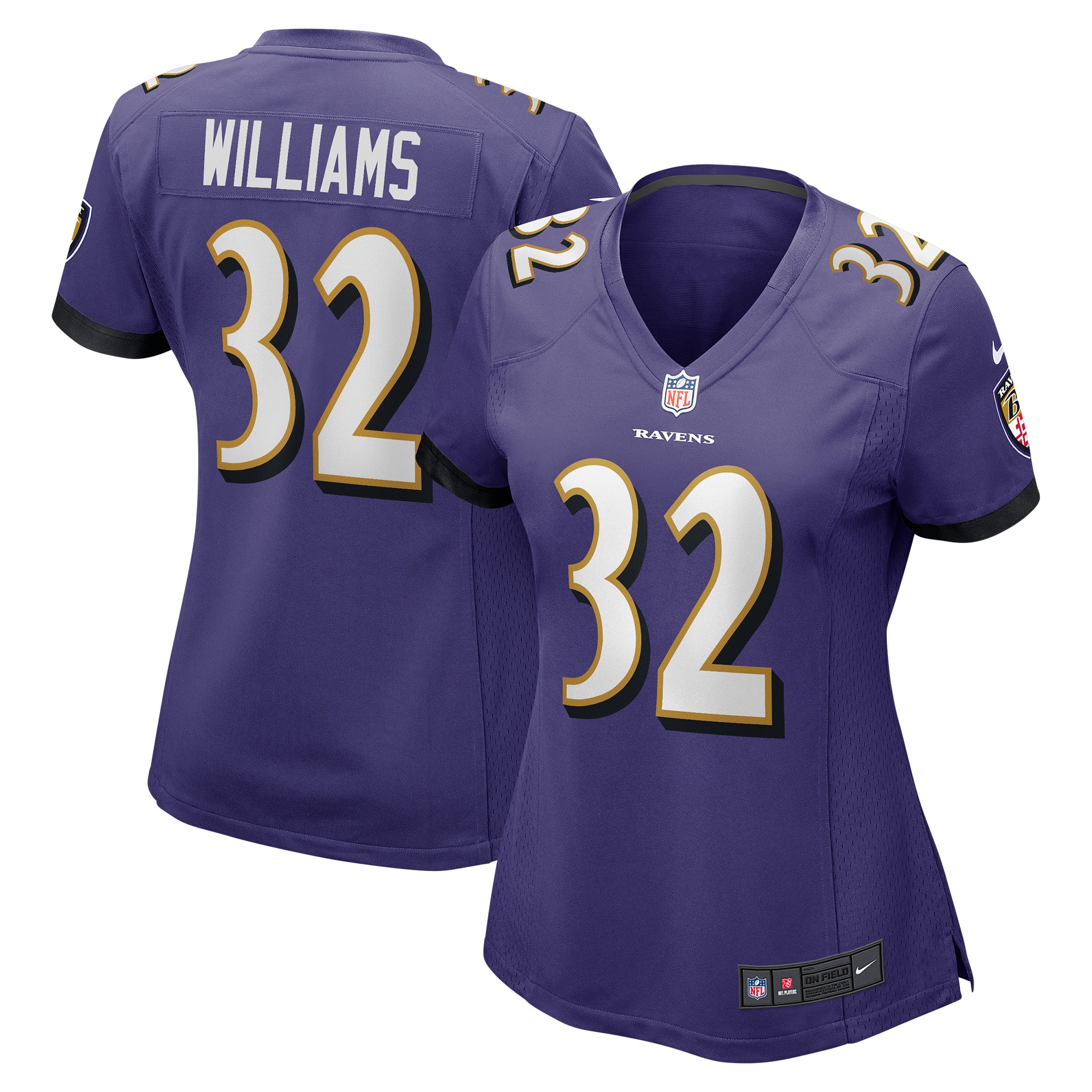 Women's Baltimore Ravens Marcus Williams Purple Game Jersey Js7653