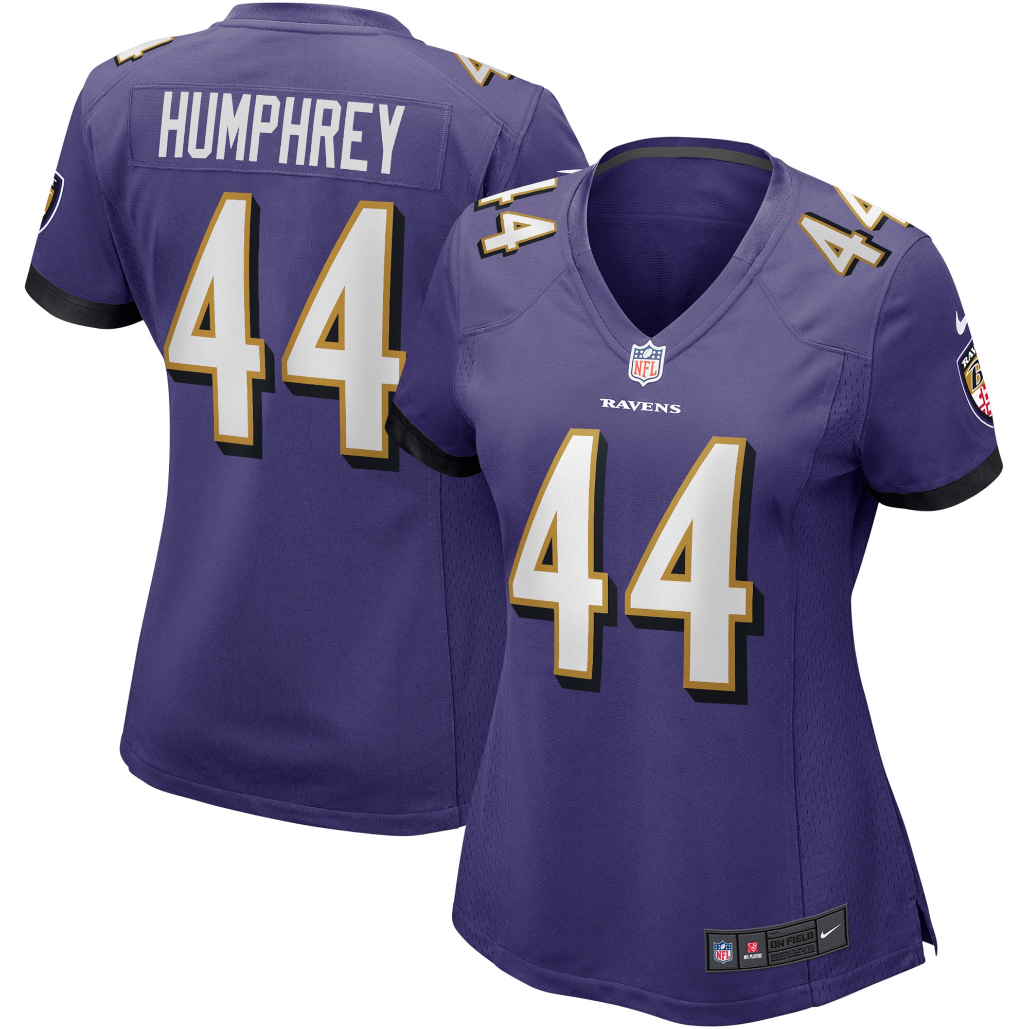 Women's Baltimore Ravens Marlon Humphrey Purple Game Player Jersey Js7484