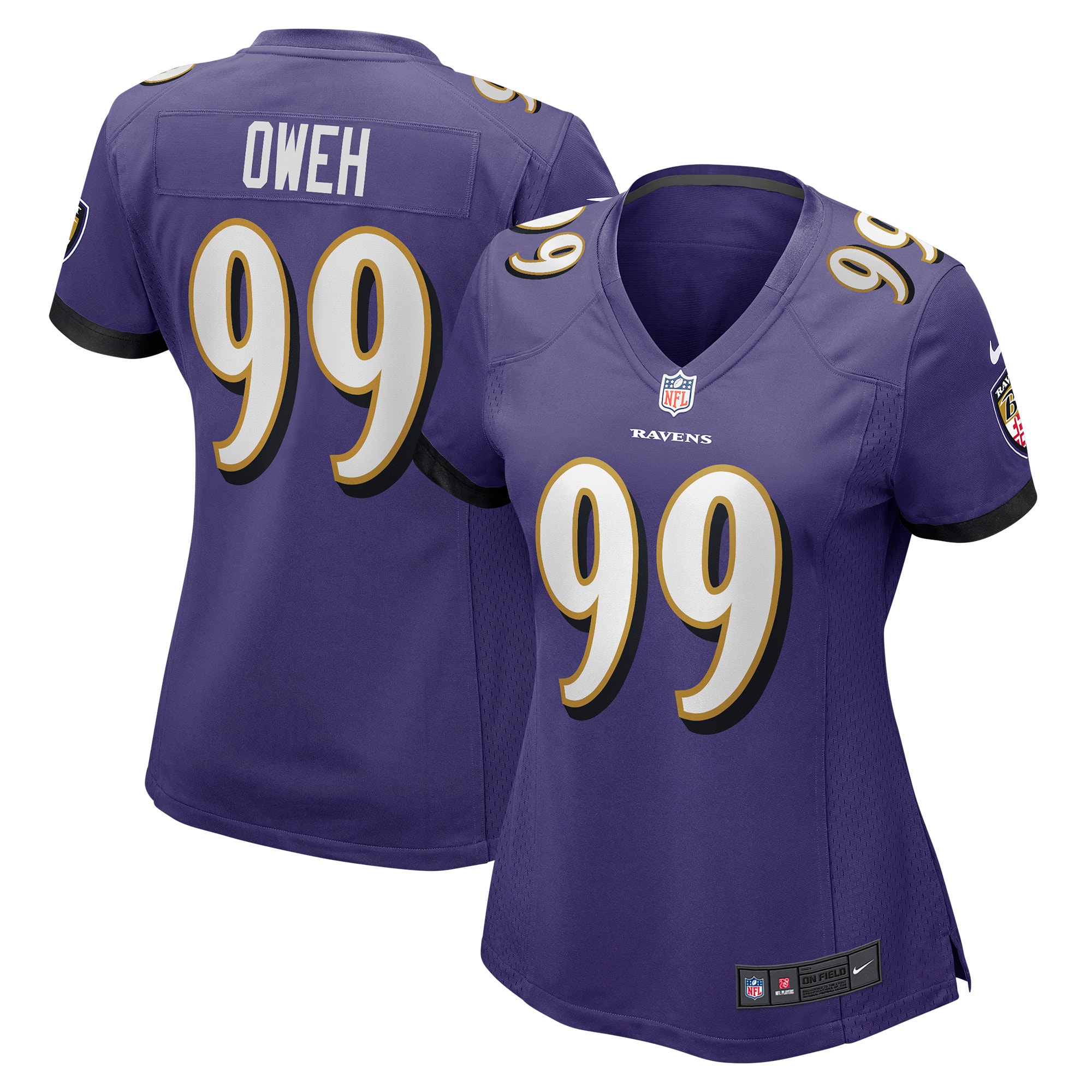 Women's Baltimore Ravens Odafe Oweh Purple Game Jersey Js1664