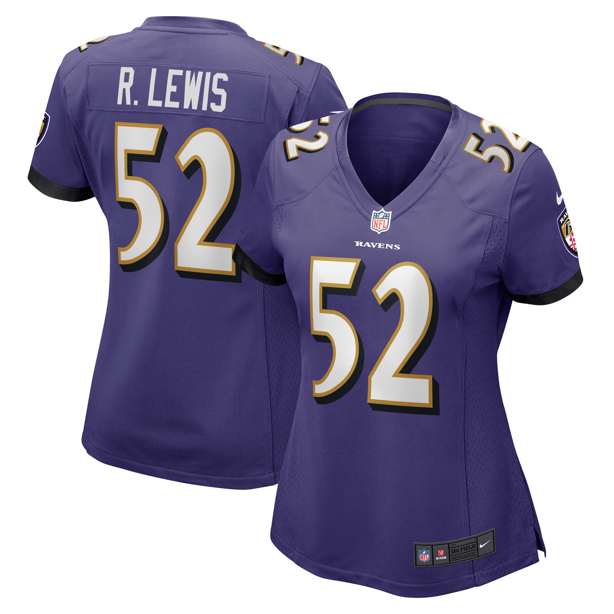 Women's Baltimore Ravens Ray Lewis Purple Retired Player Jersey Js3972
