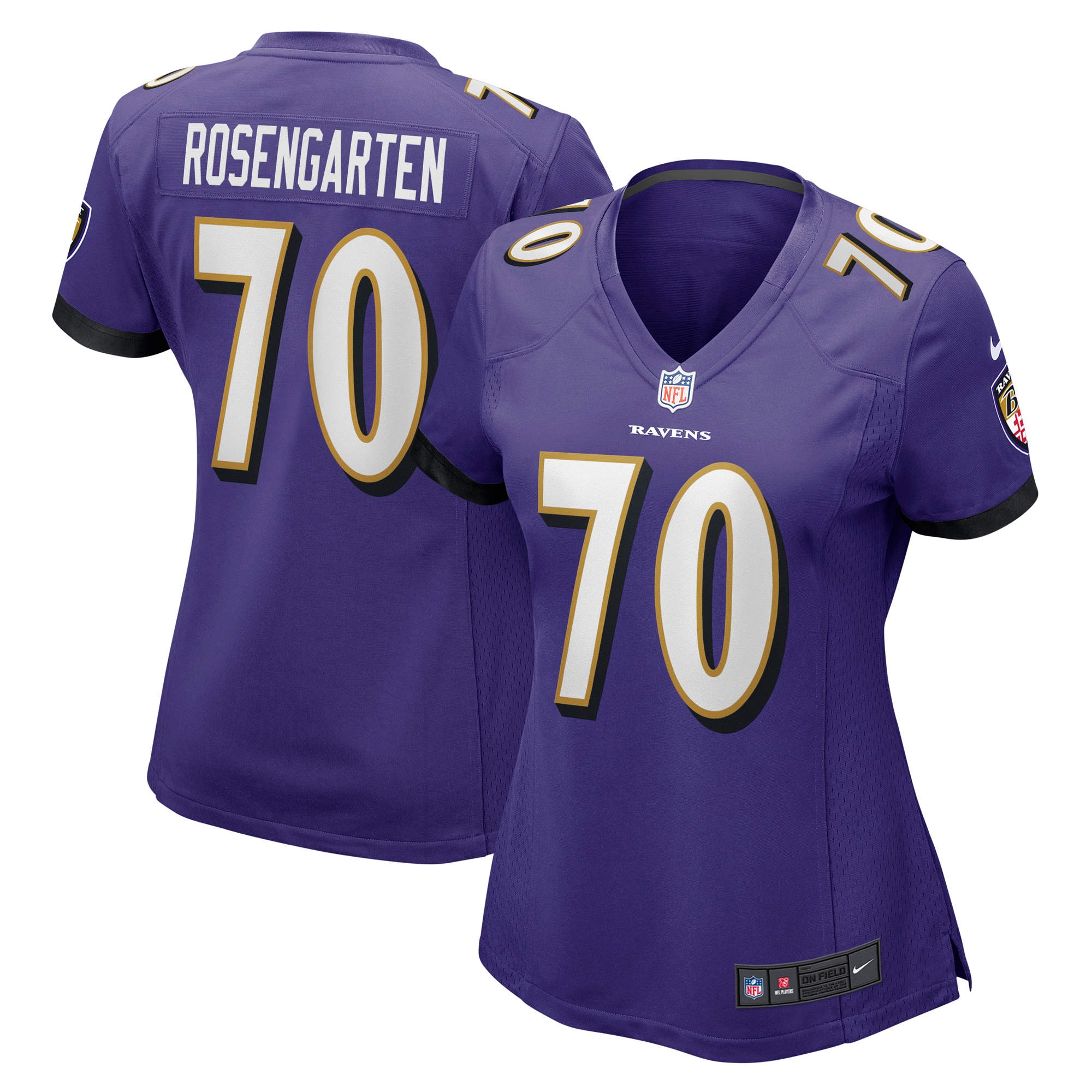 Women's Baltimore Ravens Roger Rosengarten Purple Game Jersey Js7077
