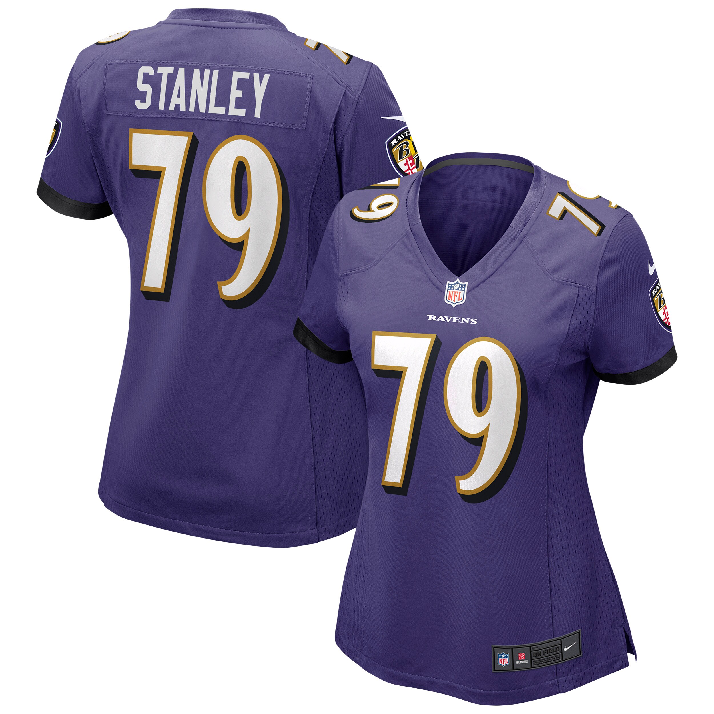 Women's Baltimore Ravens Ronnie Stanley Purple Game Jersey Js8043