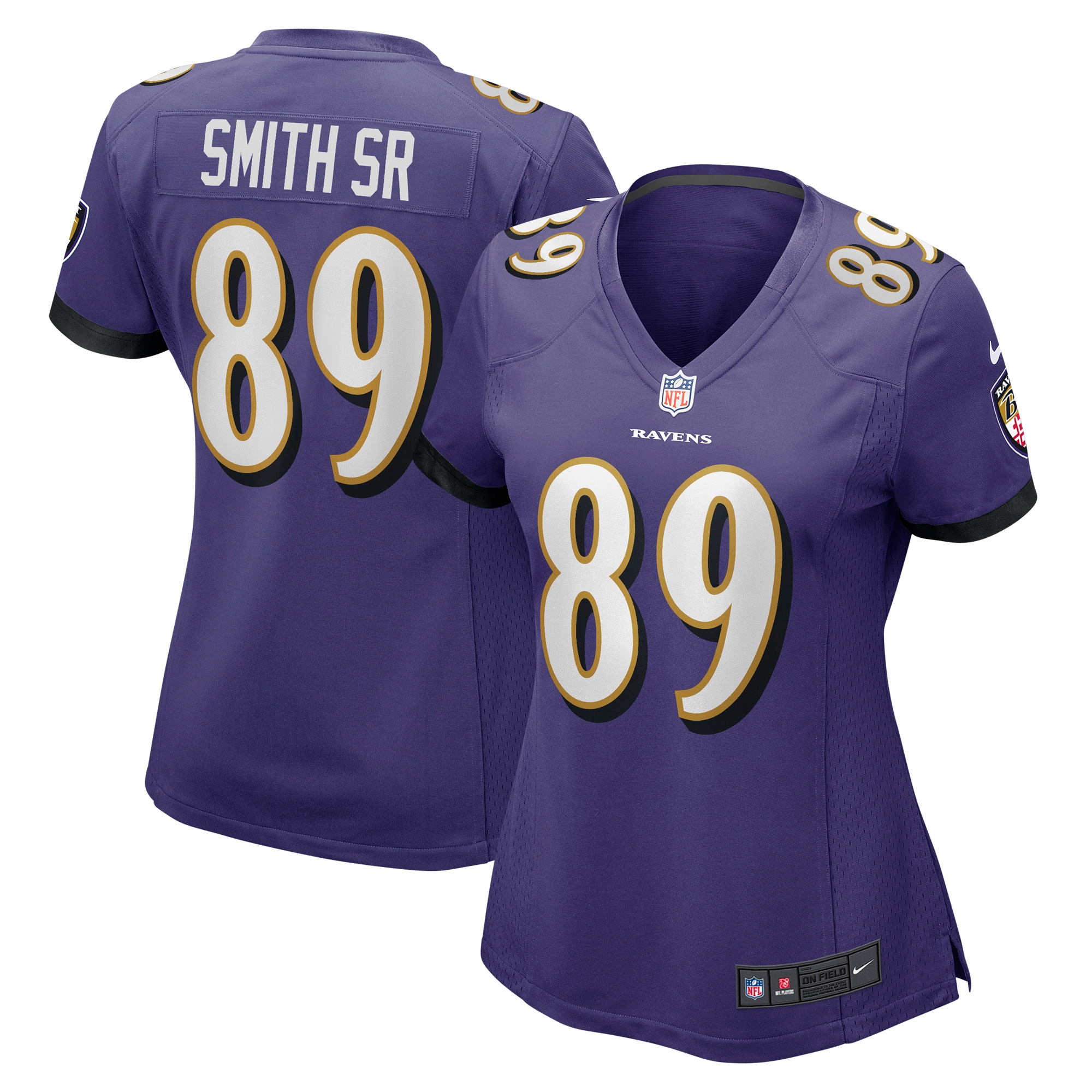 Women's Baltimore Ravens Steve Smith Sr. Purple Retired Player Game Jersey Js2350