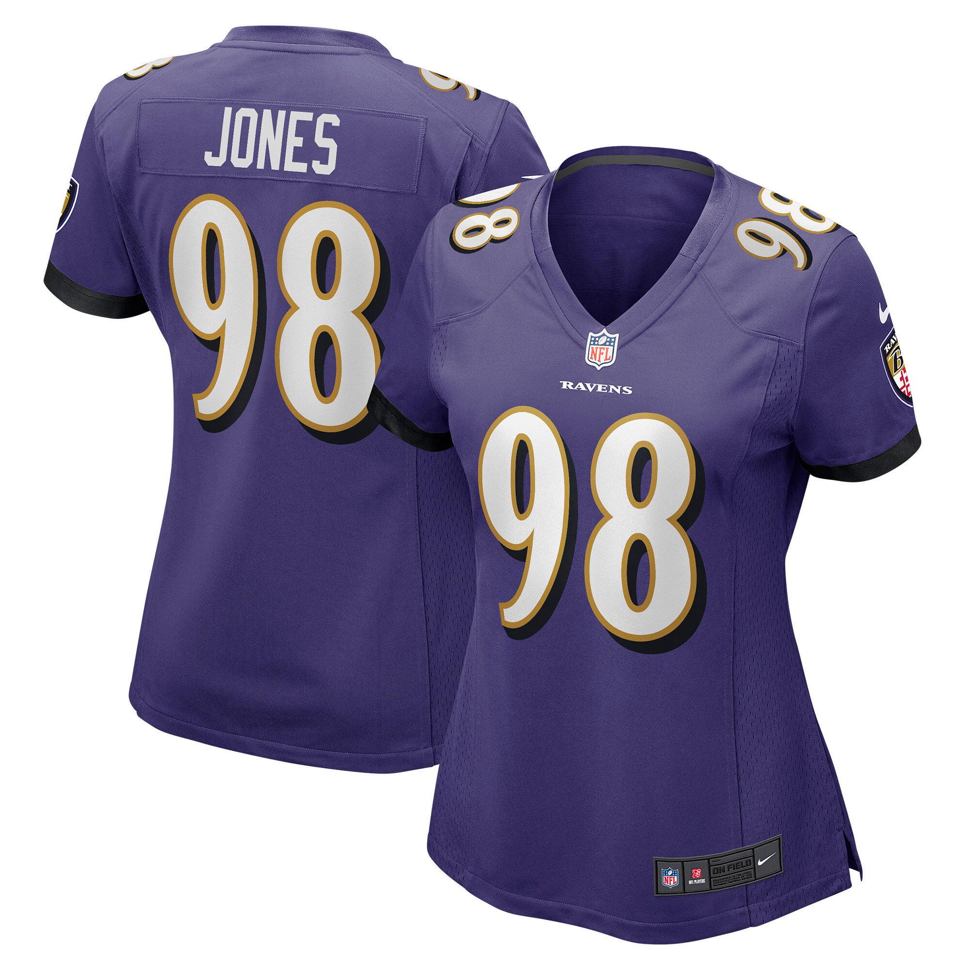 Women's Baltimore Ravens Travis Jones Purple Player Game Jersey Js5076