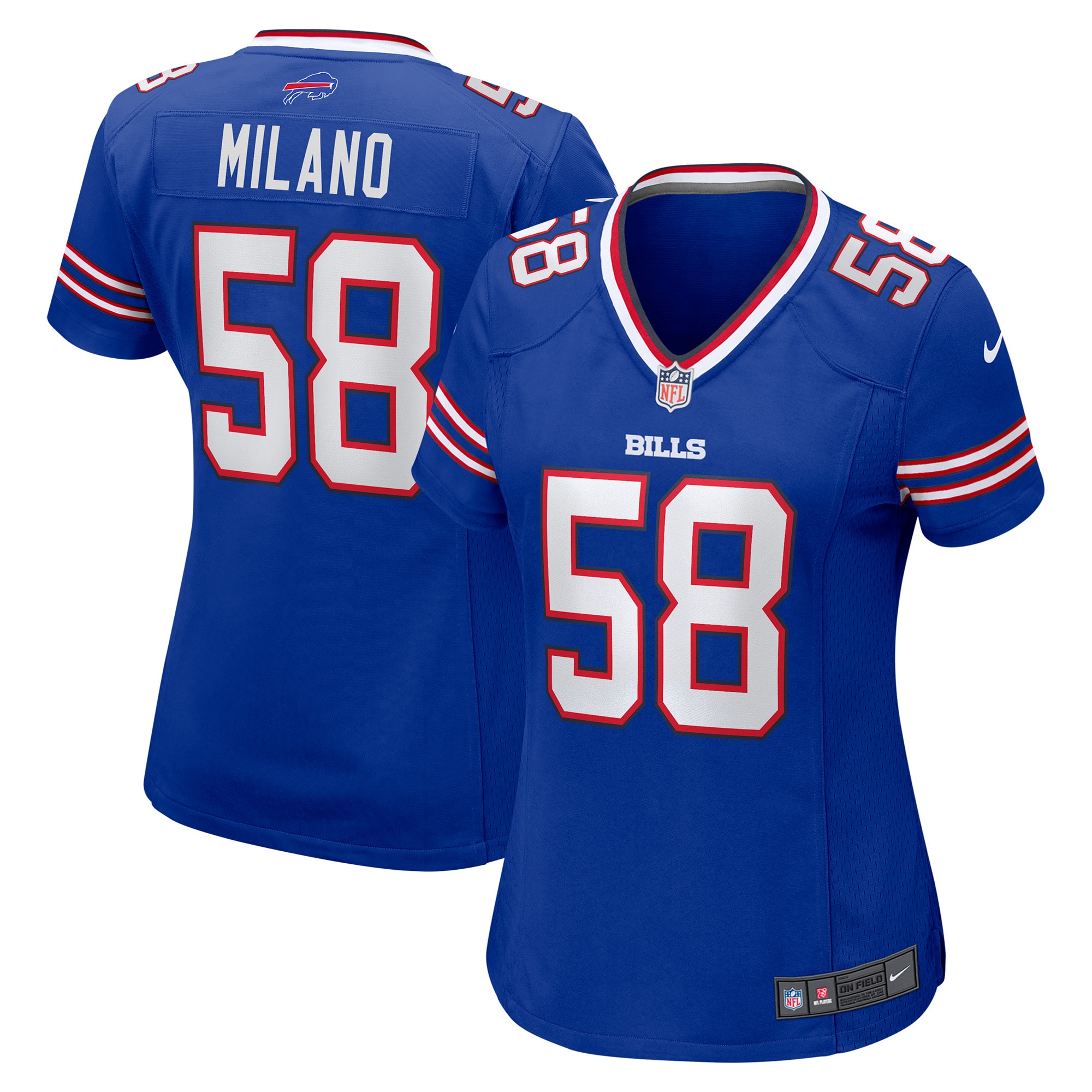 Women's Buffalo Bills Matt Milano Royal Game Jersey Js3091