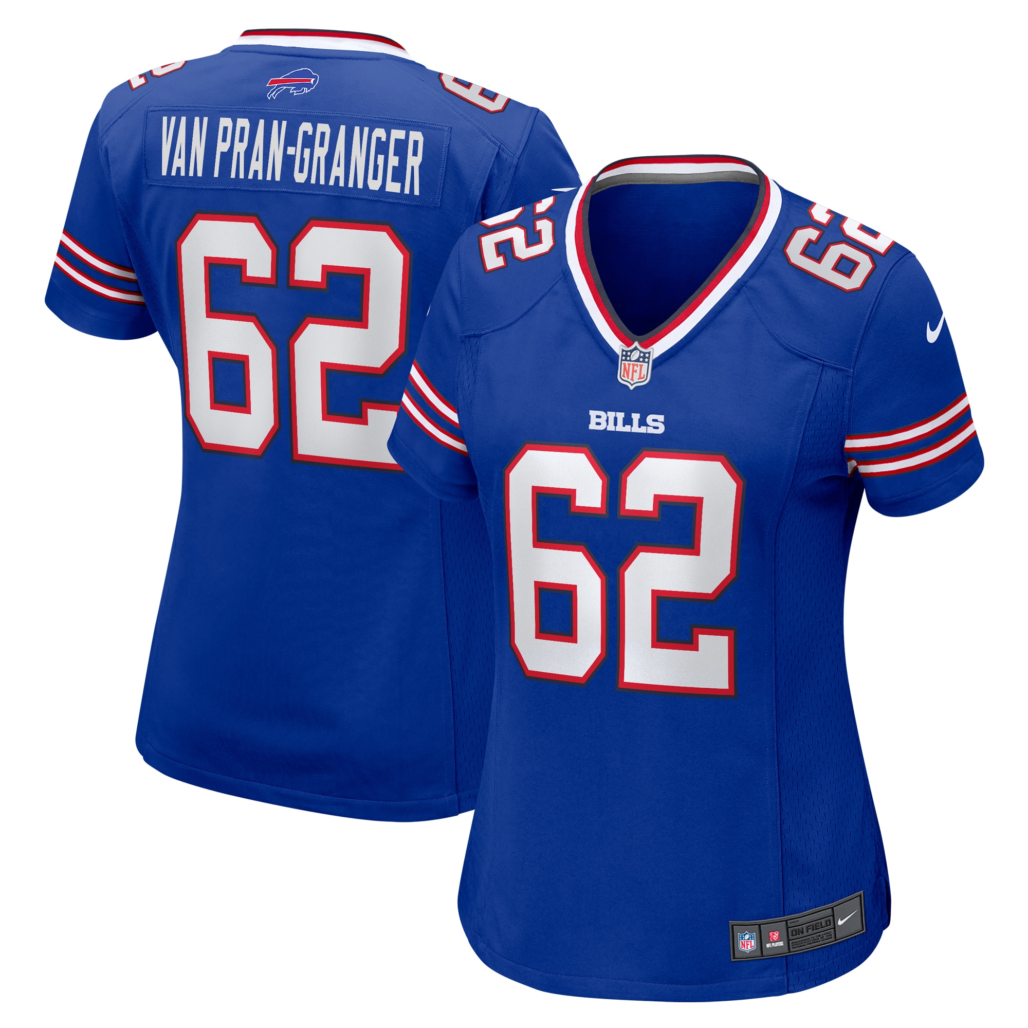 Women's Buffalo Bills Sedrick Van Pran-granger Royal Game Jersey Js5274