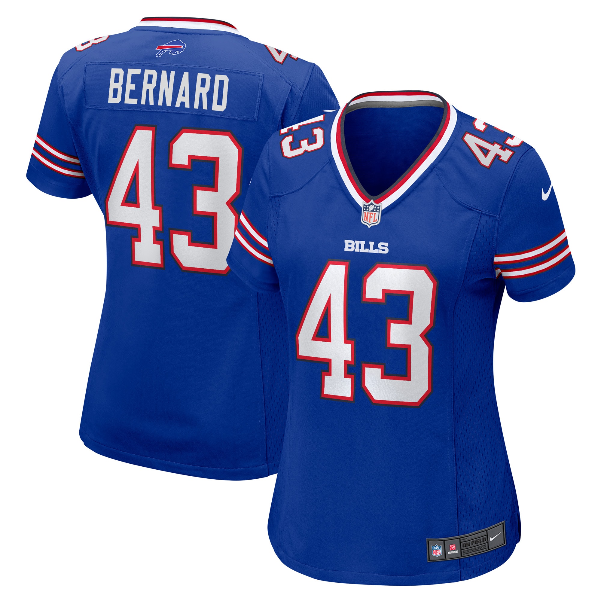 Women's Buffalo Bills Terrel Bernard Royal Game Player Jersey Js3841