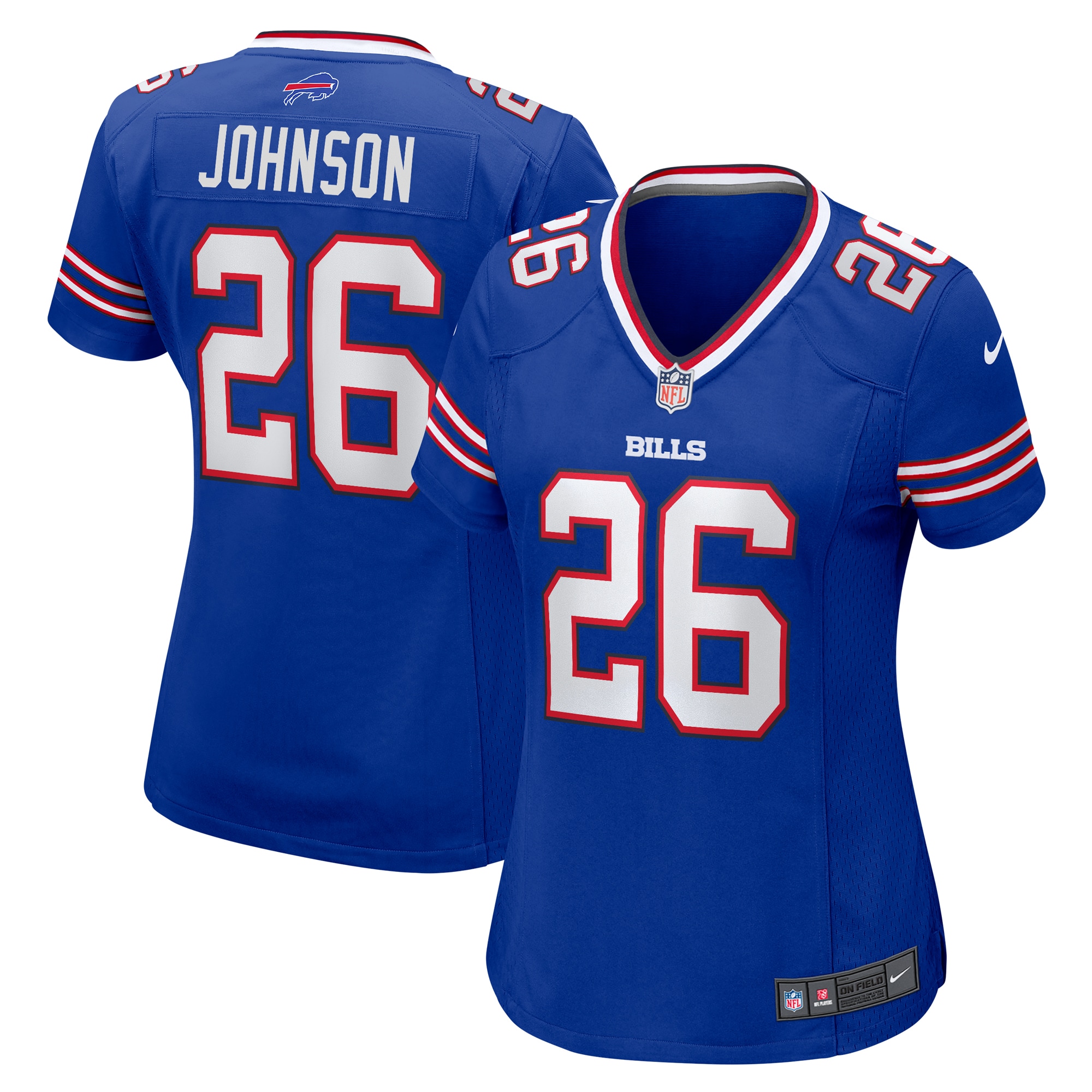 Women's Buffalo Bills Ty Johnson Royal Team Game Jersey Js9413