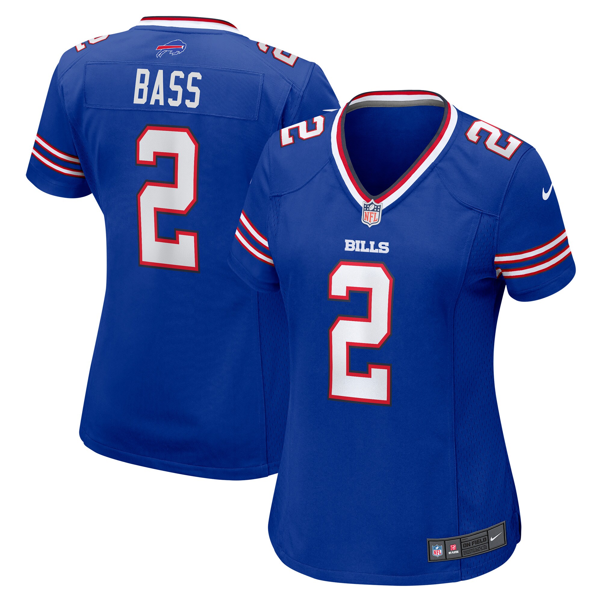 Women's Buffalo Bills Tyler Bass Royal Game Jersey Js8333