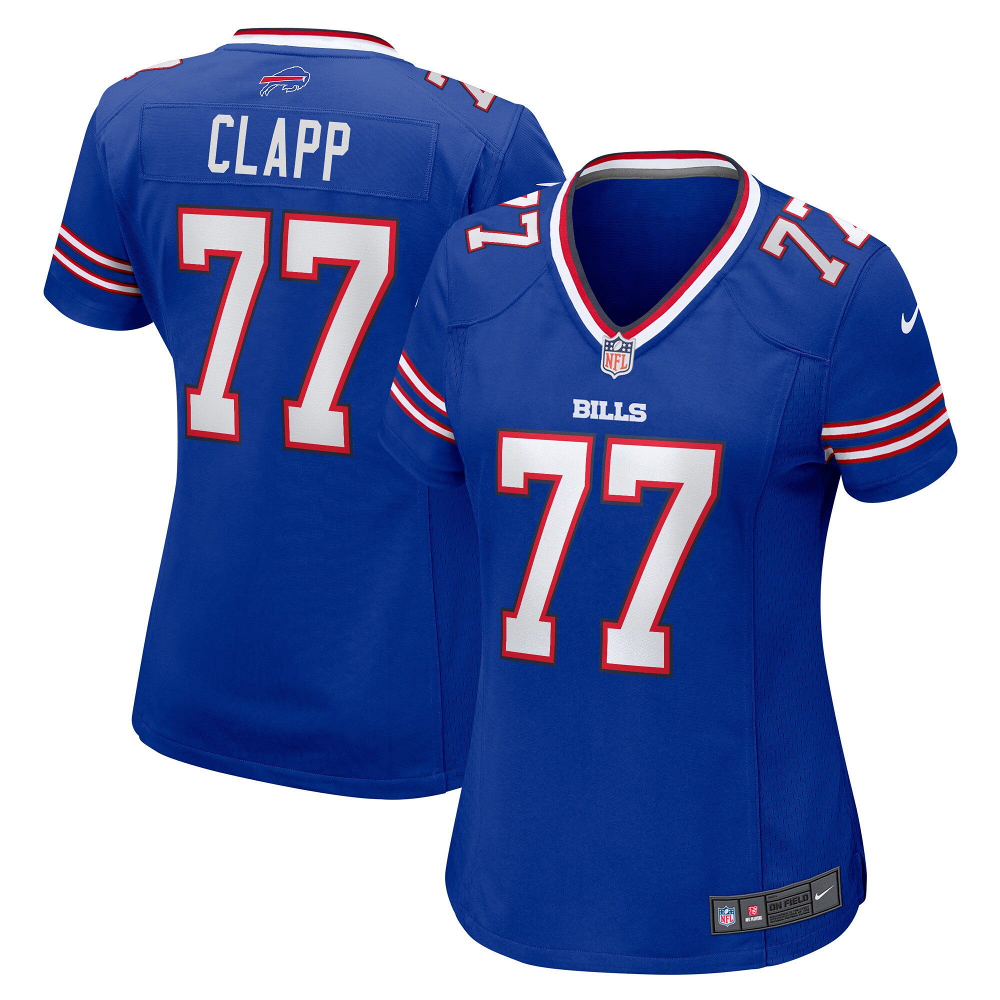 Women's Buffalo Bills Will Clapp Royal Team Game Jersey Js9736