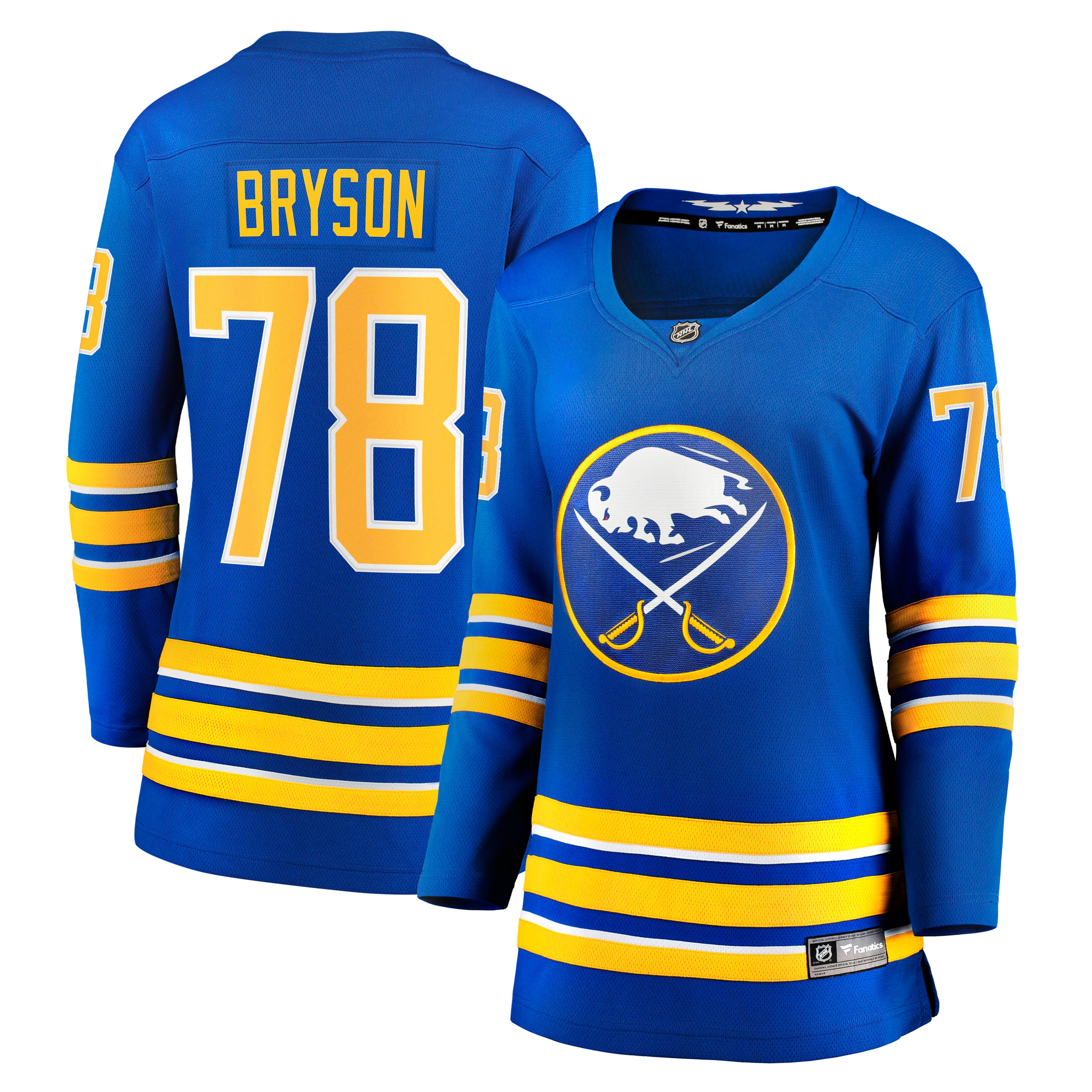 Women's Buffalo Sabres Jacob Bryson Royal Home Breakaway Player Jersey