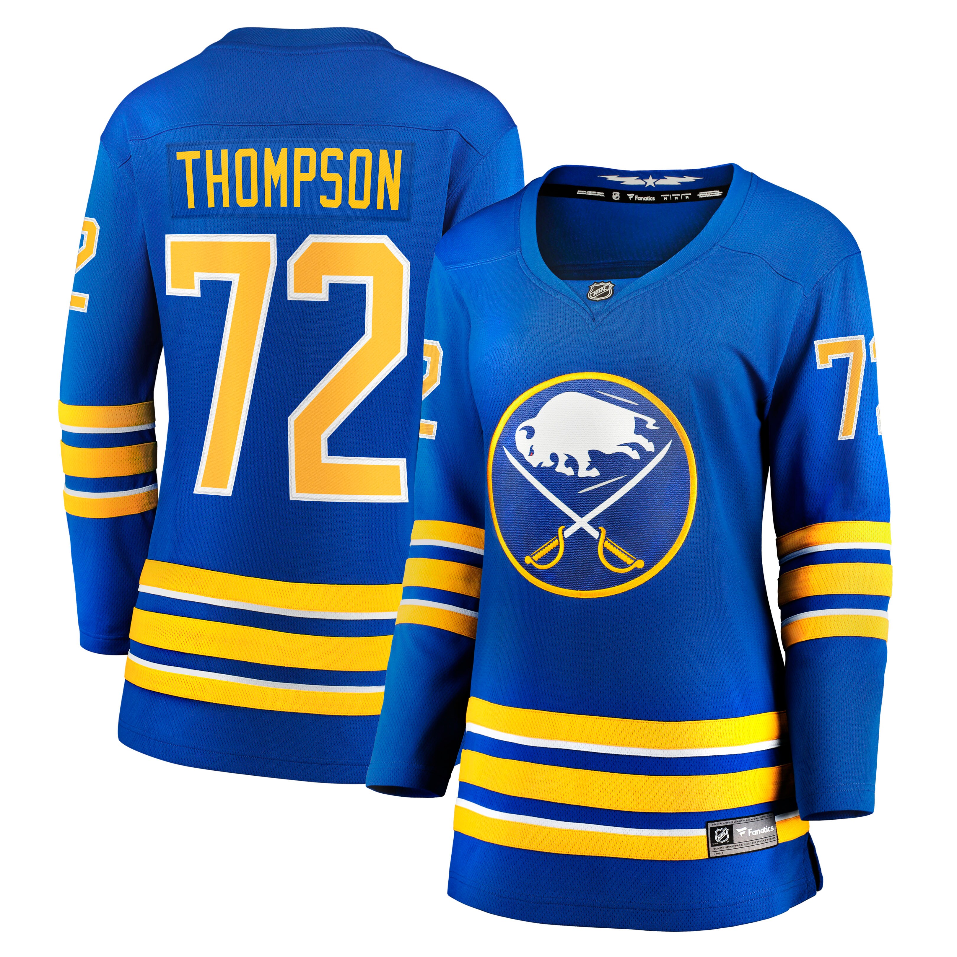 Women's Buffalo Sabres Tage Thompson Royal Home Breakaway Player Jersey