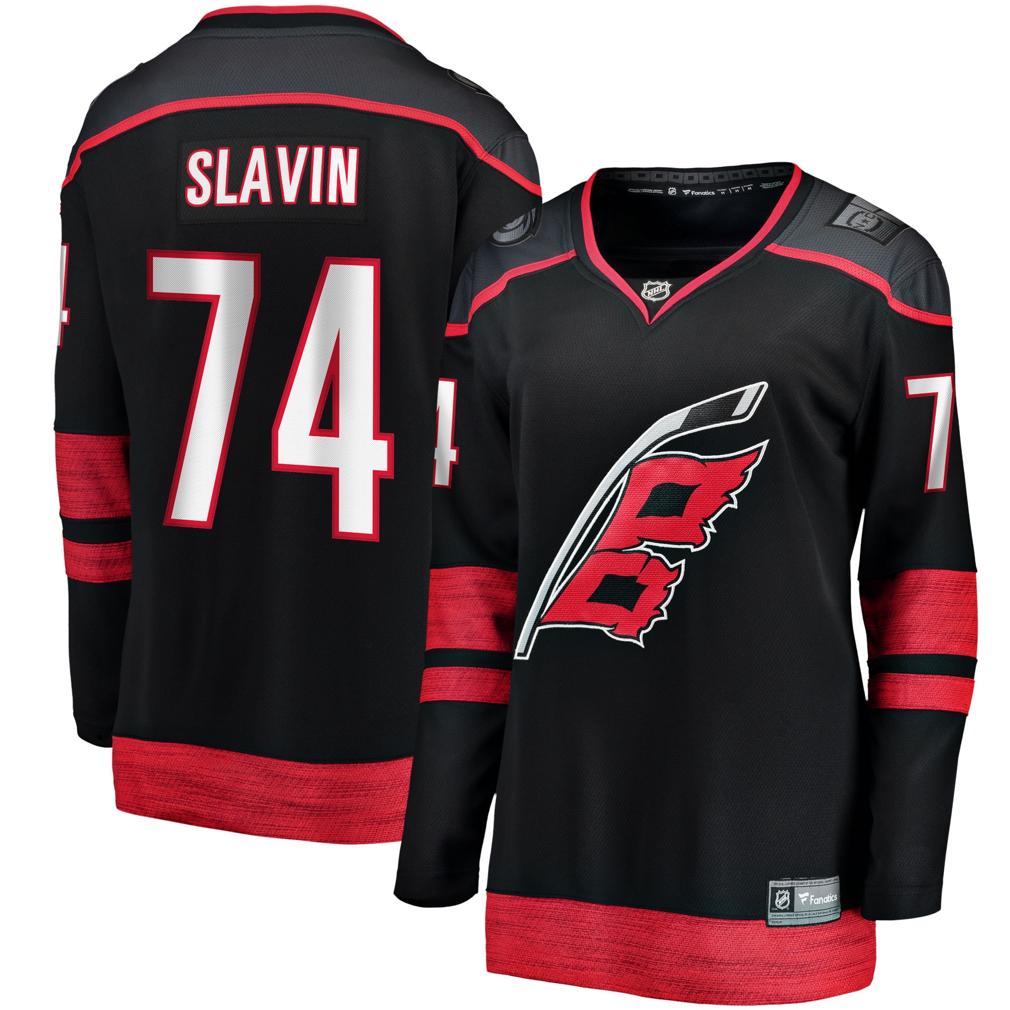 Women's Carolina Hurricanes Jaccob Slavin Black Home Breakaway Player Jersey