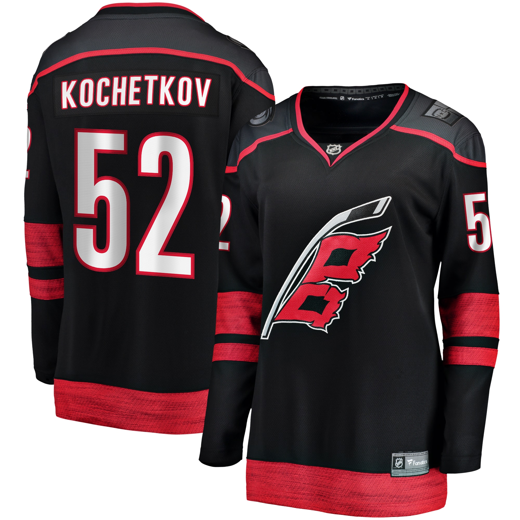 Women's Carolina Hurricanes Pyotr Kochetkov Black Home Premier Breakaway Player Jersey