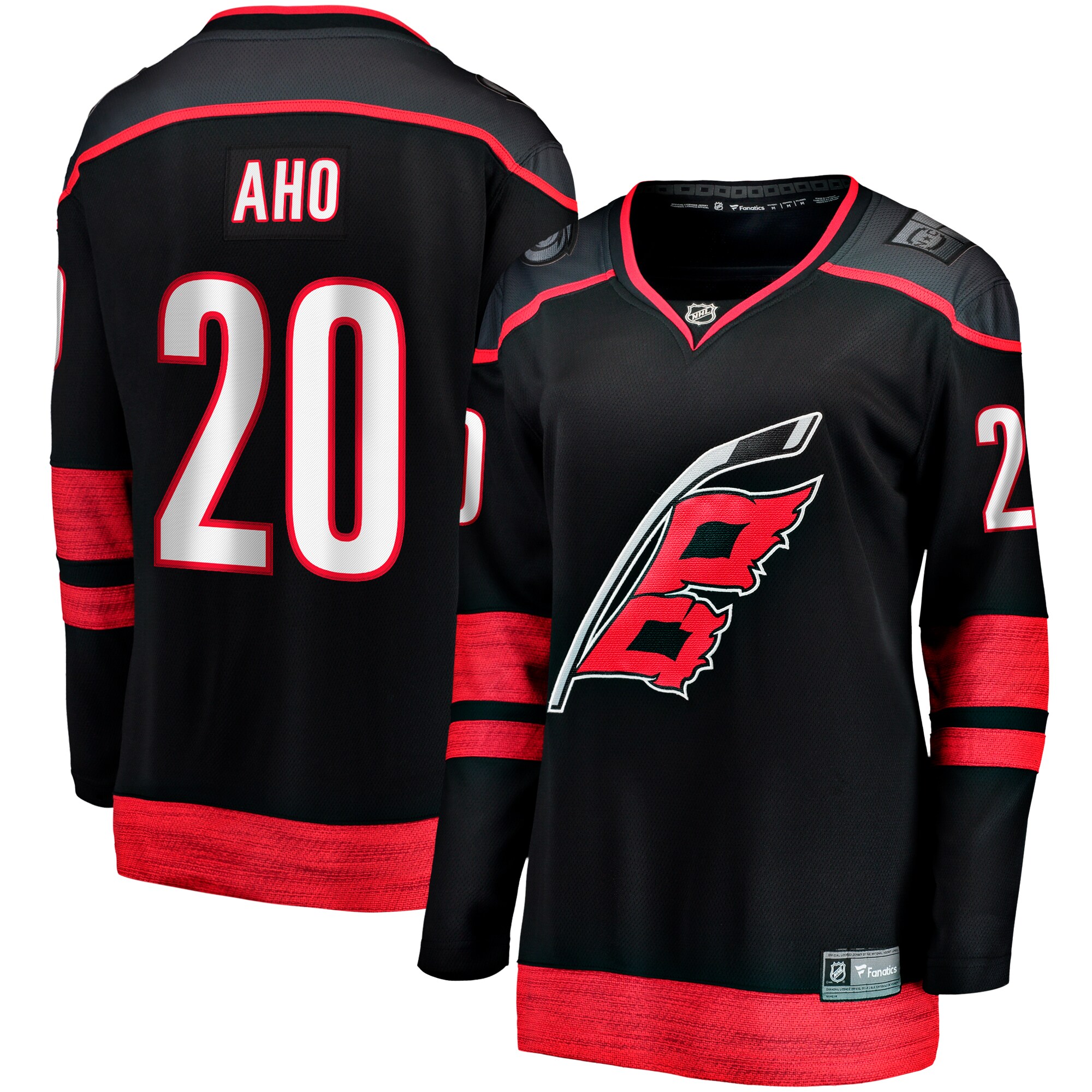 Women's Carolina Hurricanes Sebastian Aho Black Home Breakaway Player Jersey