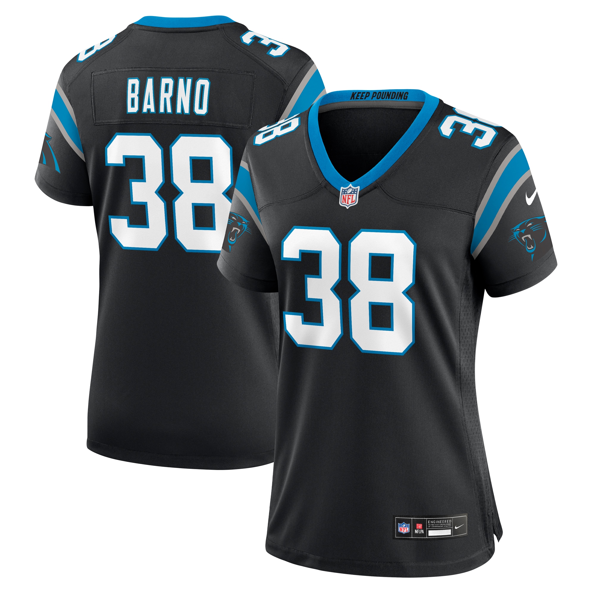 Women's Carolina Panthers Amar? Barno Black Game Jersey Js8634
