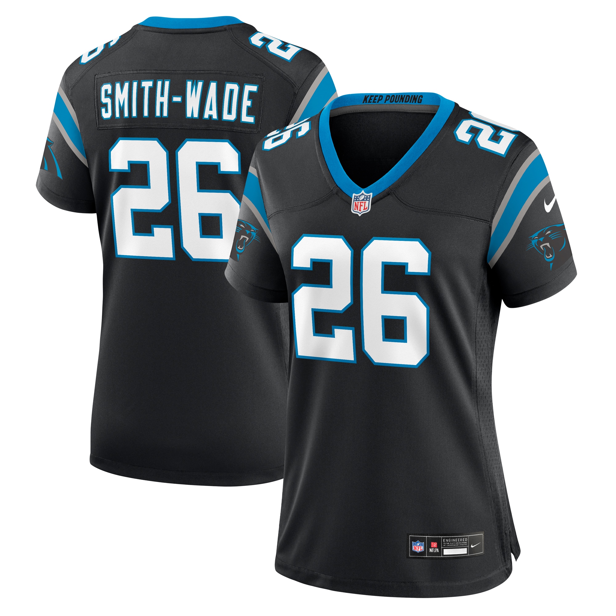 Women's Carolina Panthers Chau Smith-wade Black Game Jersey Js3676