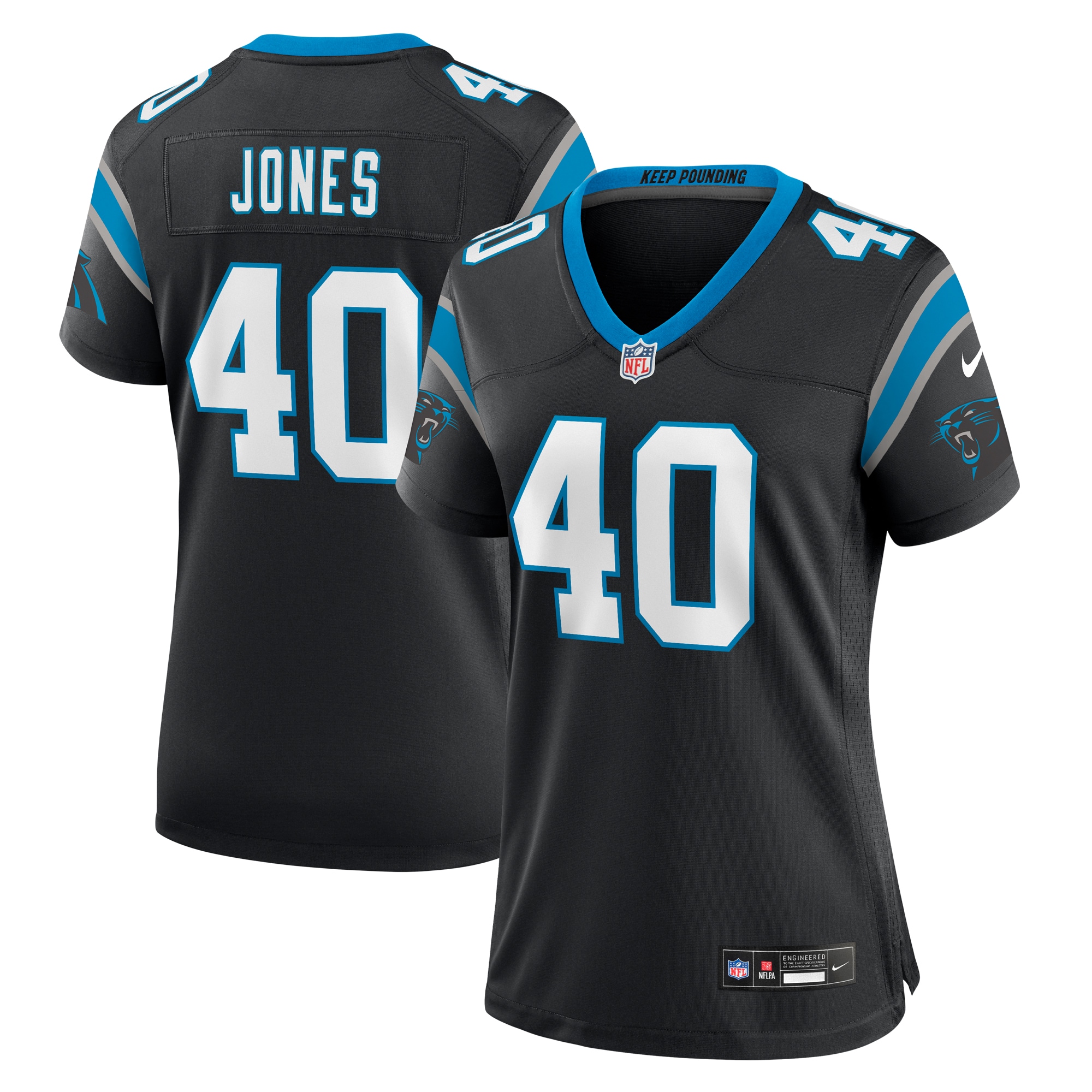Women's Carolina Panthers Deion Jones Black Game Jersey Js2800
