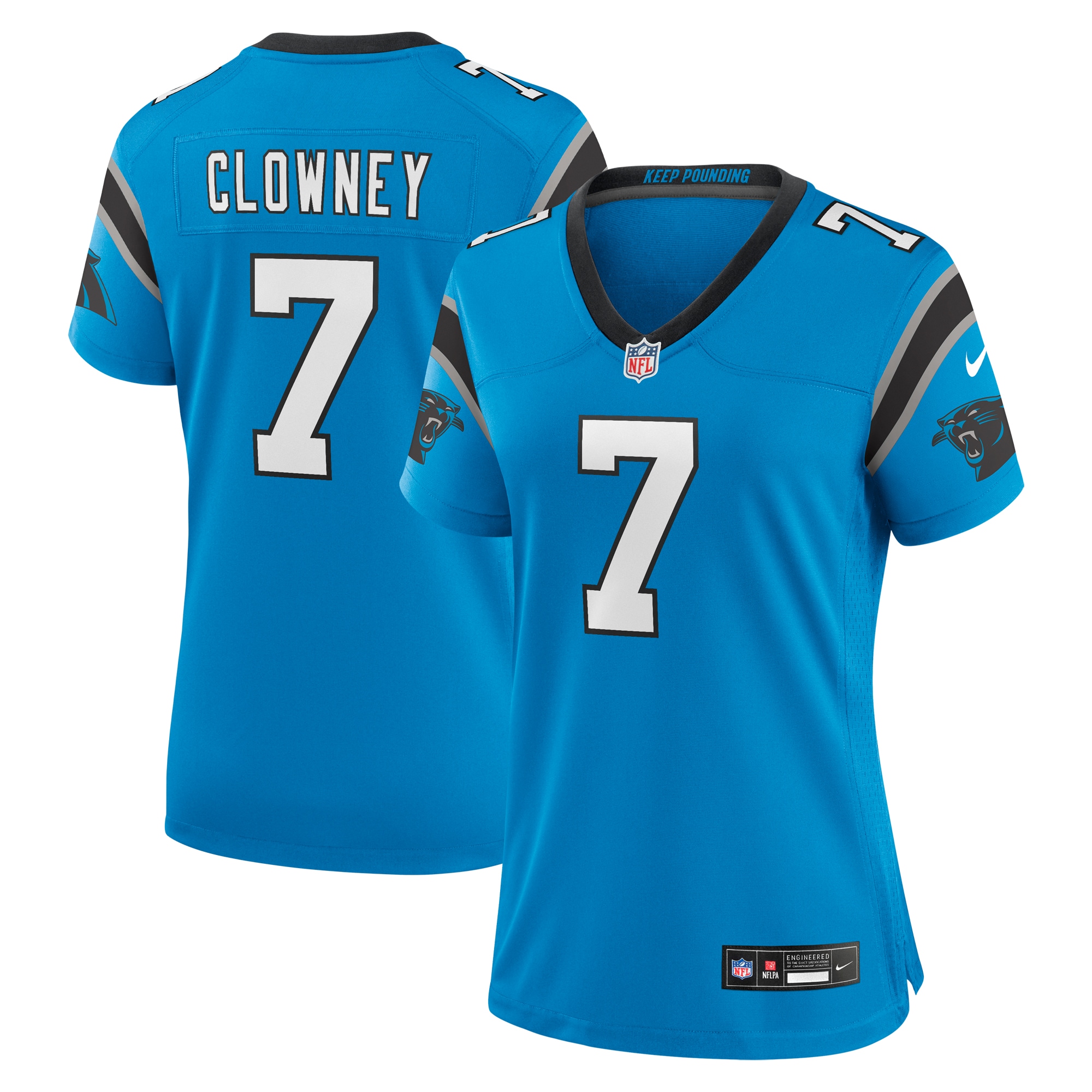 Women's Carolina Panthers Jadeveon Clowney Blue Alternate Game Jersey Js4597