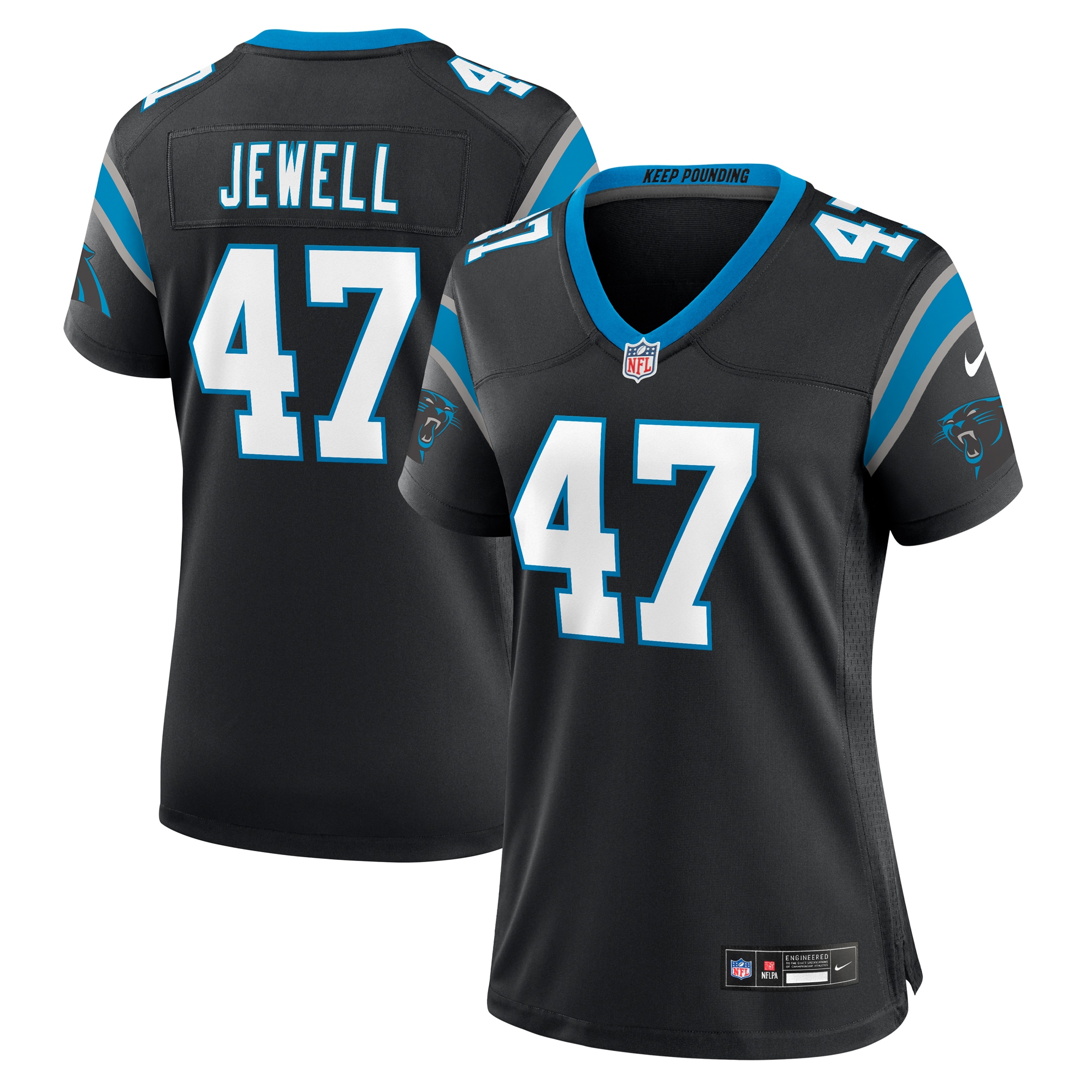 Women's Carolina Panthers Josey Jewell Black Game Jersey Js3049