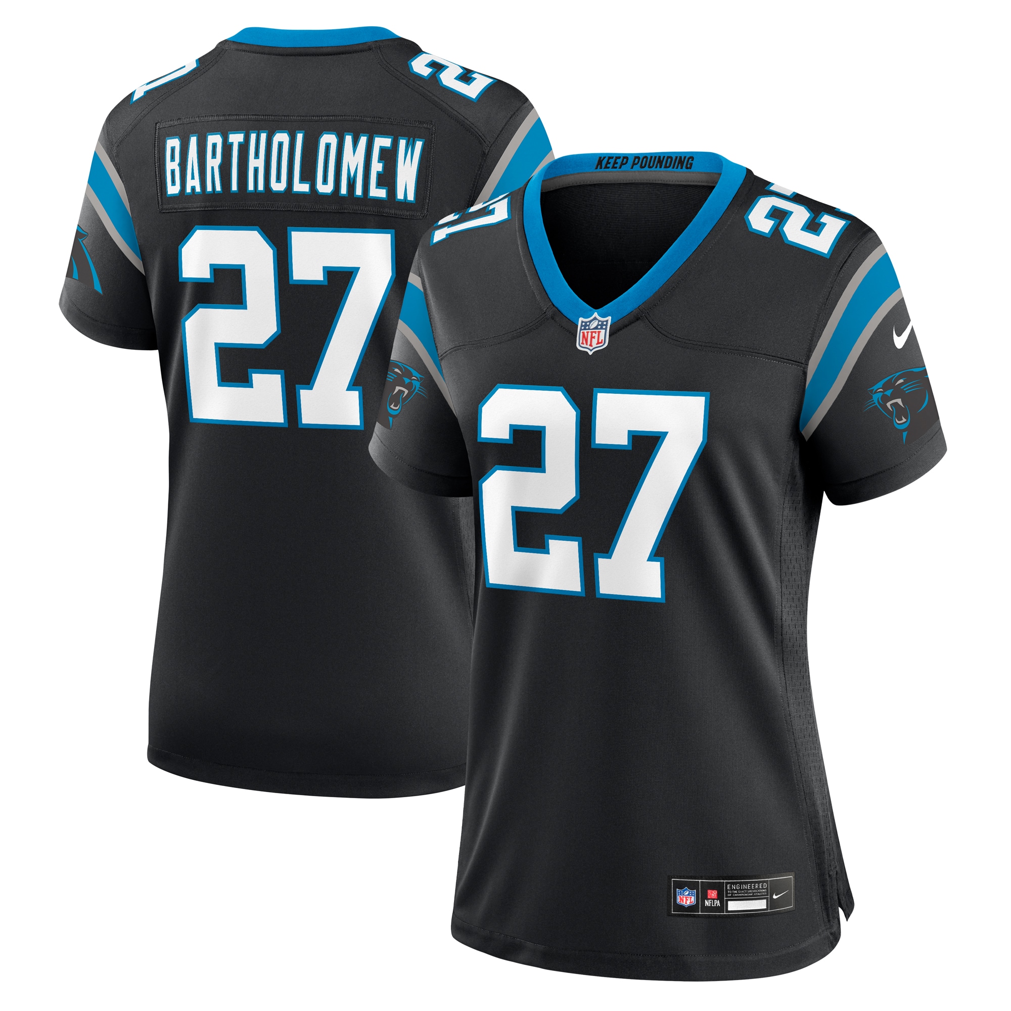 Women's Carolina Panthers Shemar Bartholomew Black Game Jersey Js4784