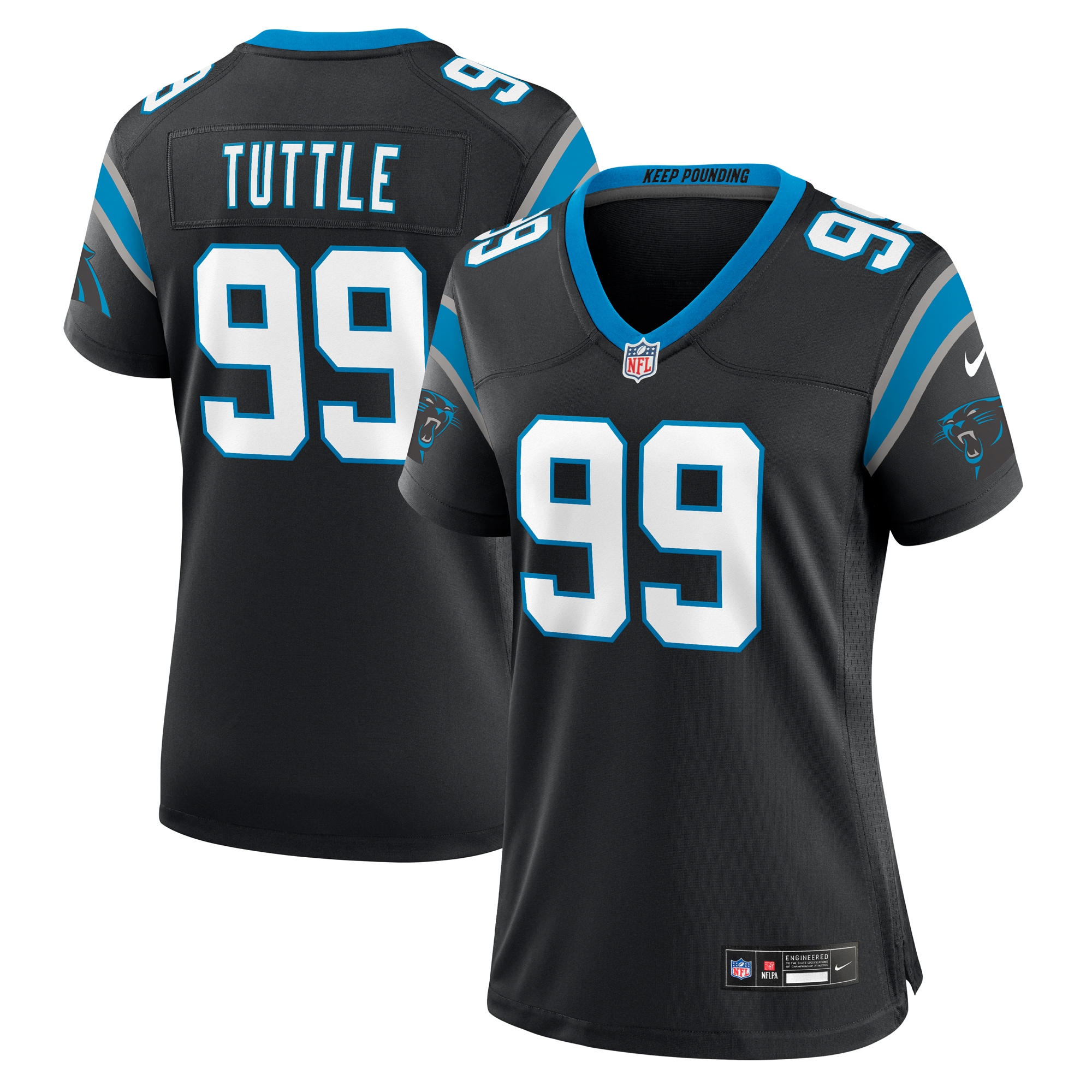 Women's Carolina Panthers Shy Tuttle Black Game Jersey Js9669