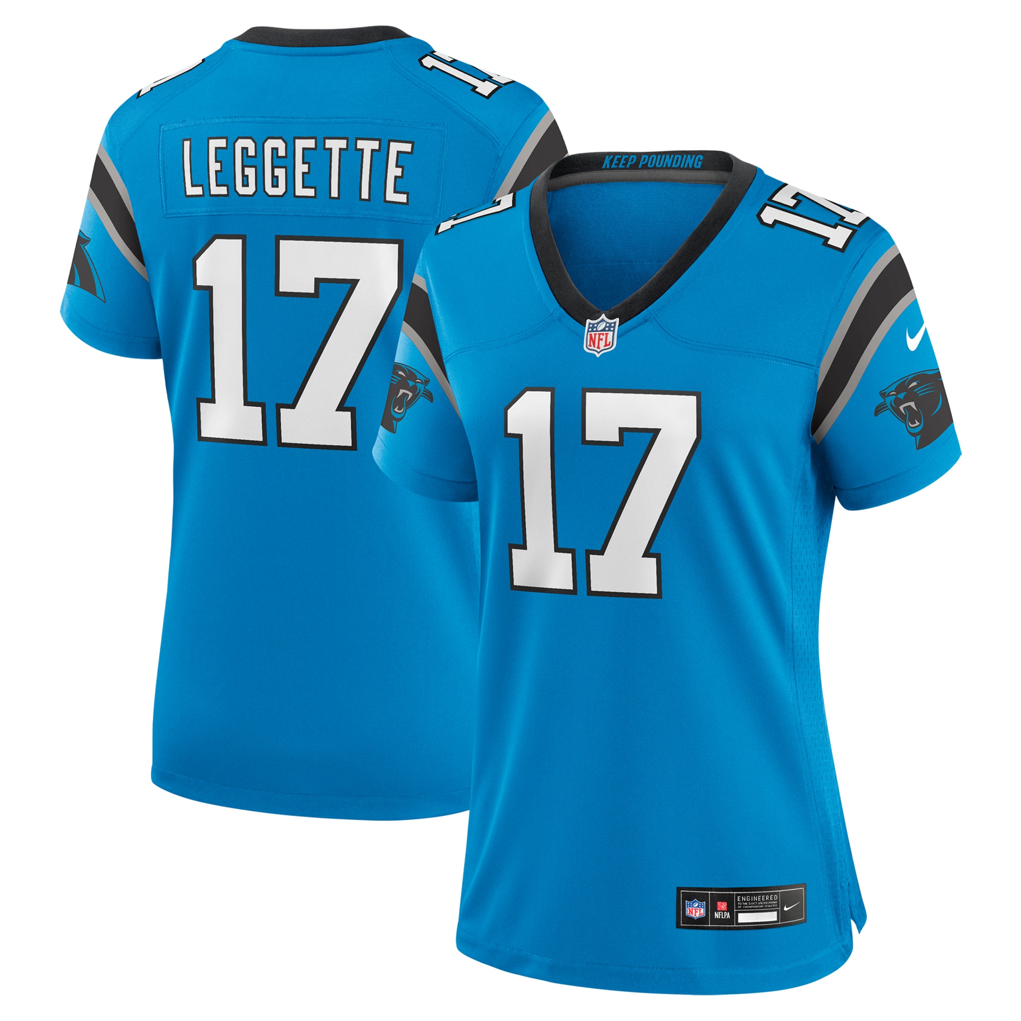 Women's Carolina Panthers Xavier Legette Blue Alternate Game Jersey Js6144